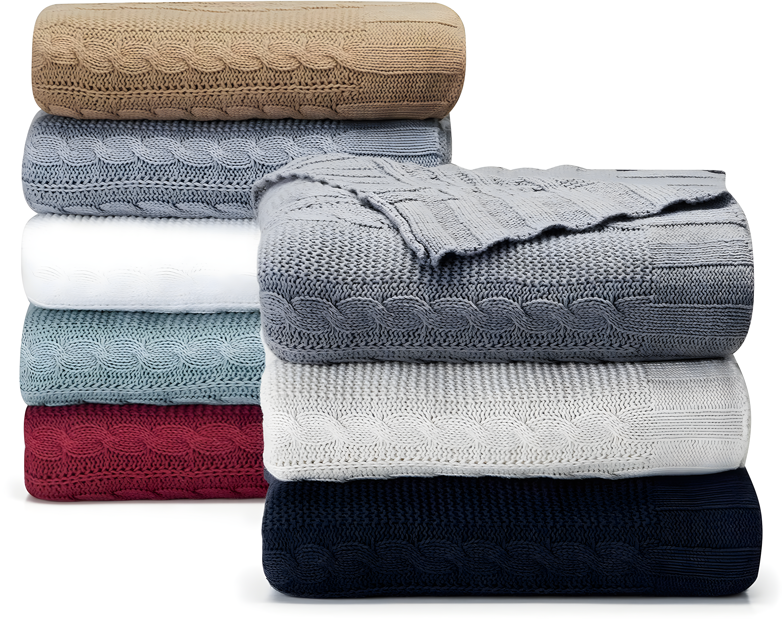 VCNY Dublin Cable Knit Throw Blanket, 50" x 70"