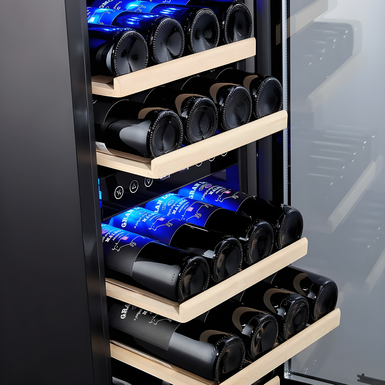 Newair 29 Bottle Stainless Steel Dual Zone Freestanding/Built-In Wine Refrigerator