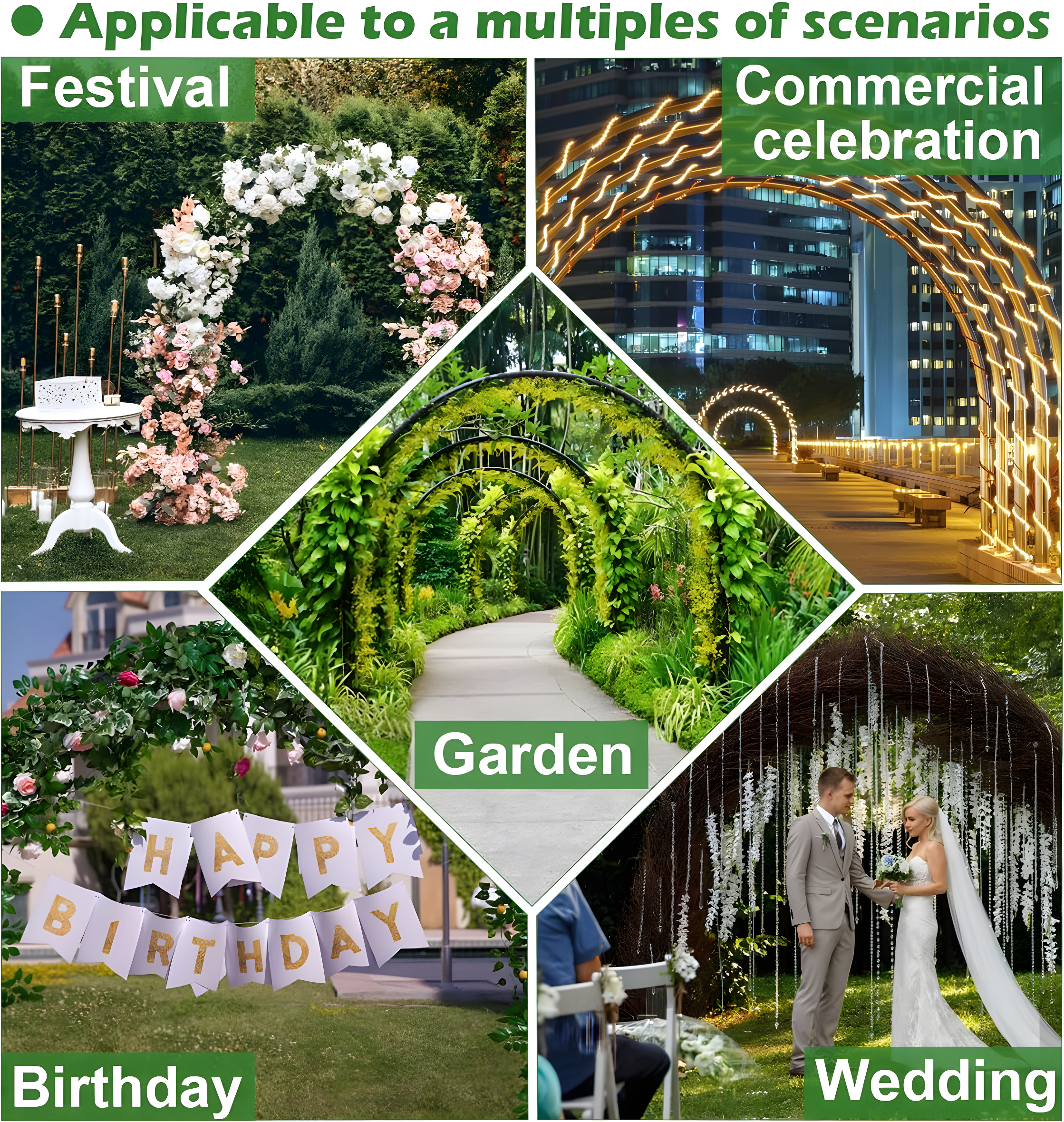 Garden Arch 7.2 Feet Wide By 9.2 Feet High
