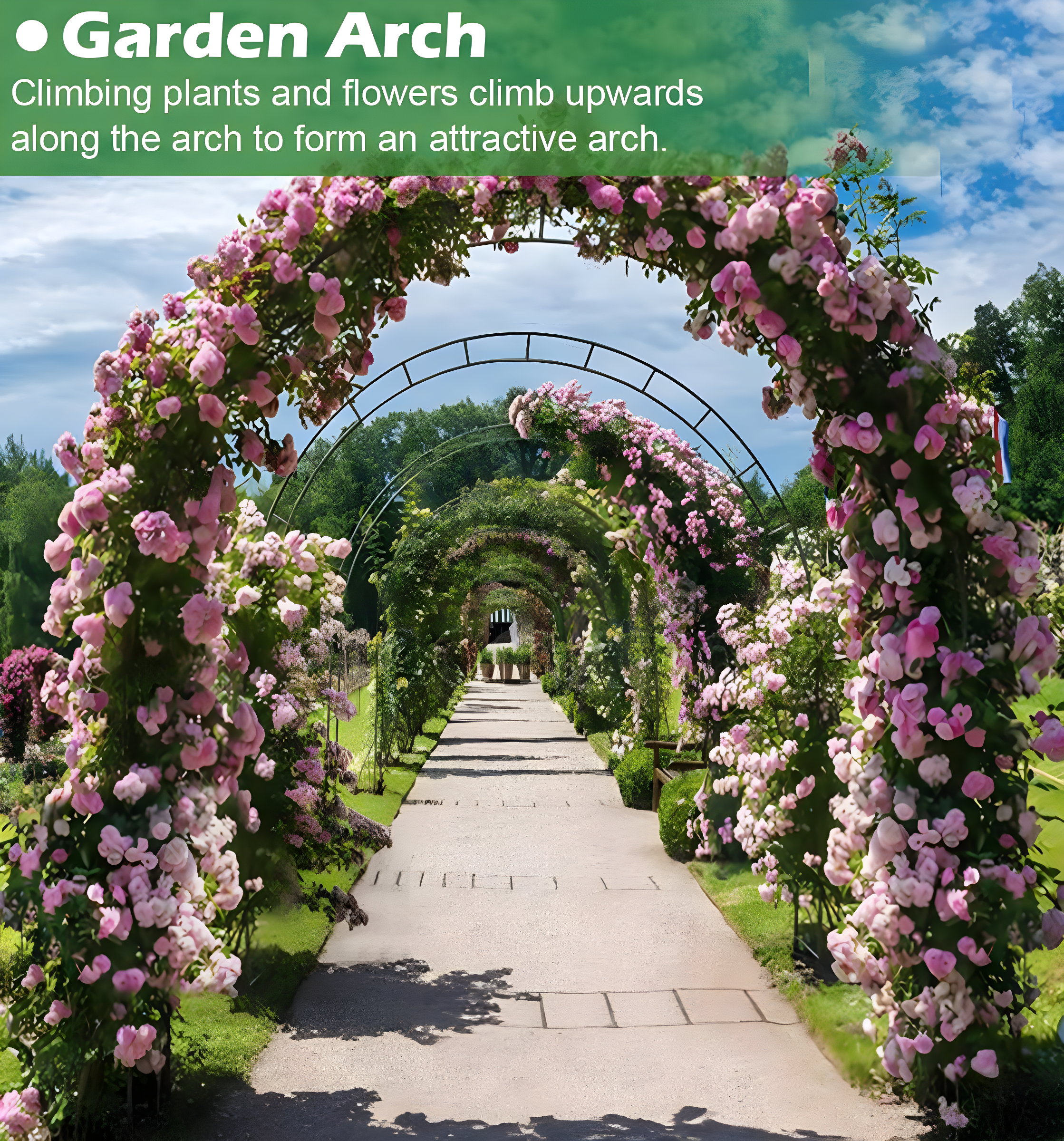Garden Arch 7.2 Feet Wide By 9.2 Feet High