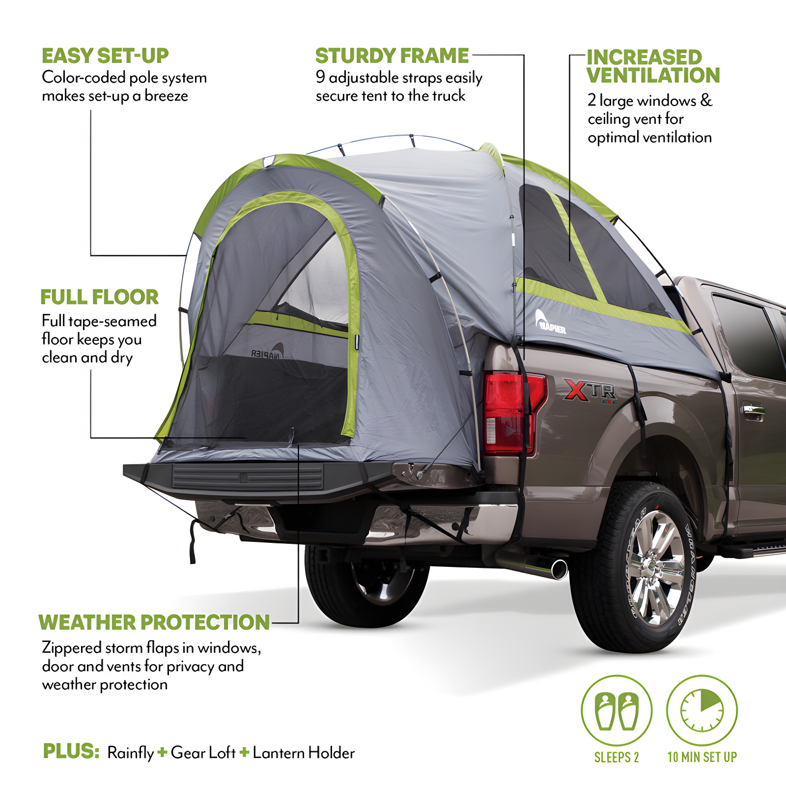 Napier Outdoors Backroadz 2 Person Truck Tent