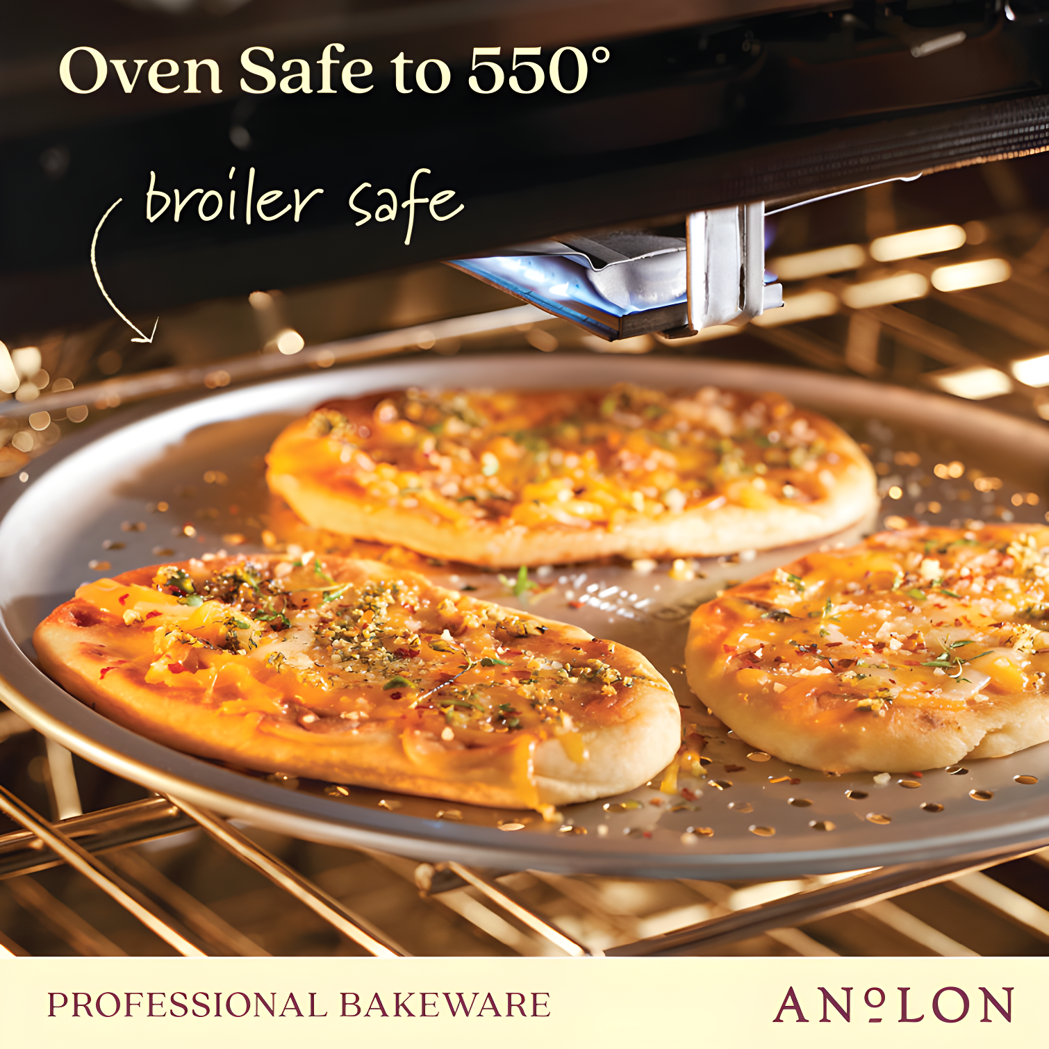 Anolon Anolon Pro-Bake Bakeware Aluminized Steel Perforated Pizza Pan, 14 Inch, Silver