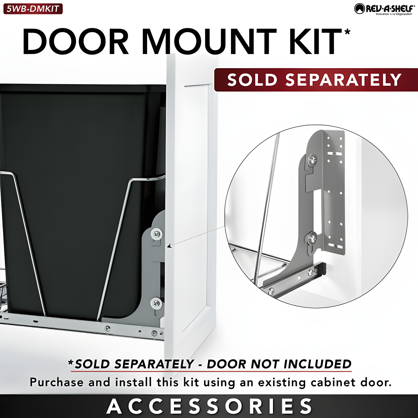 Rev-A-Shelf Double Sliding Pull-Out Waste Bin Containers