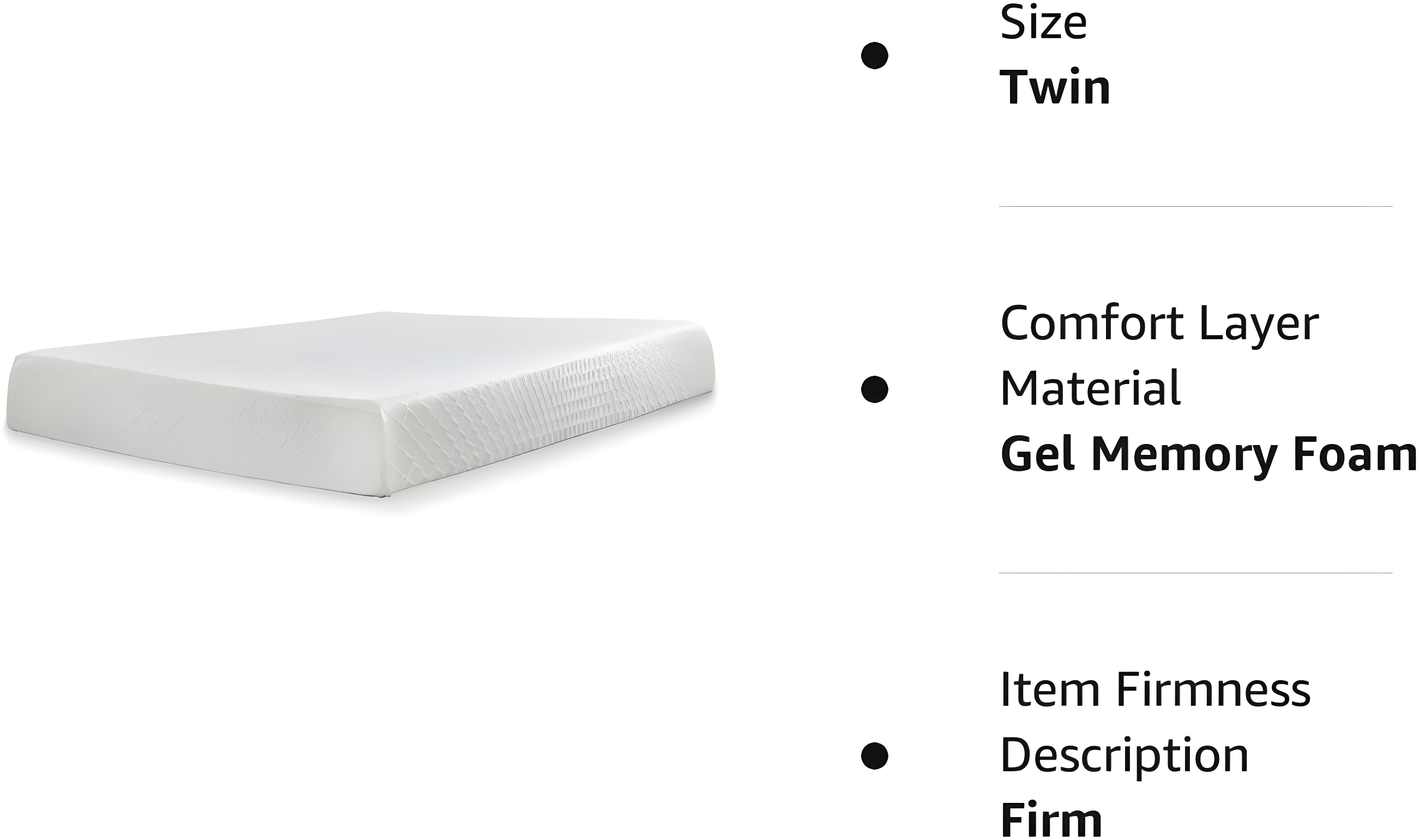 Chime 10" Firm Memory Foam Mattress