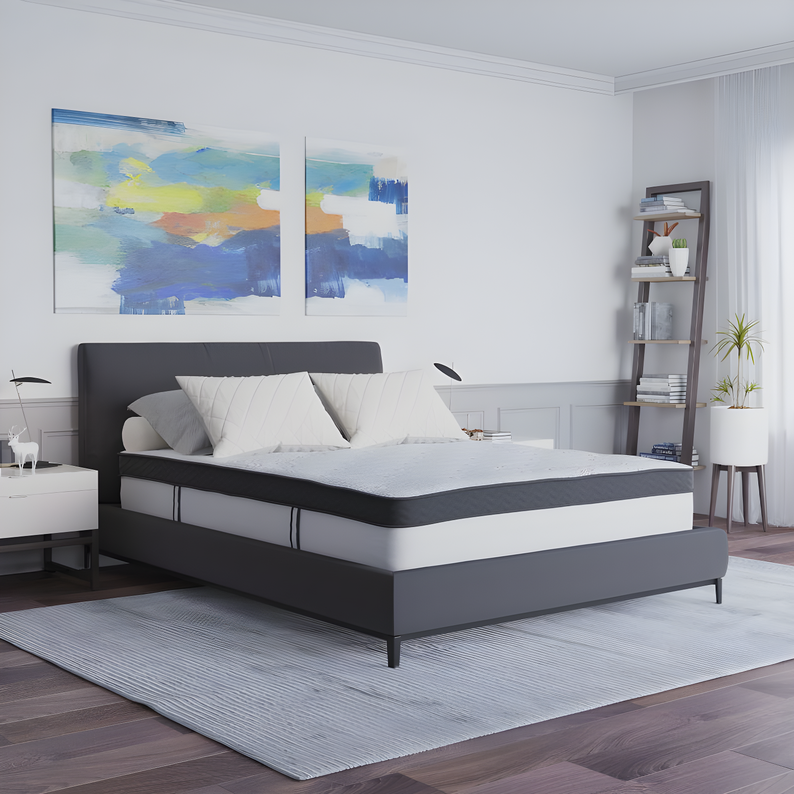 Flash Furniture Capri Comfortable Sleep 12 Inch CertiPUR-US Certified Memory Foam & Pocket Spring Mattress, Queen Mattress in a Box