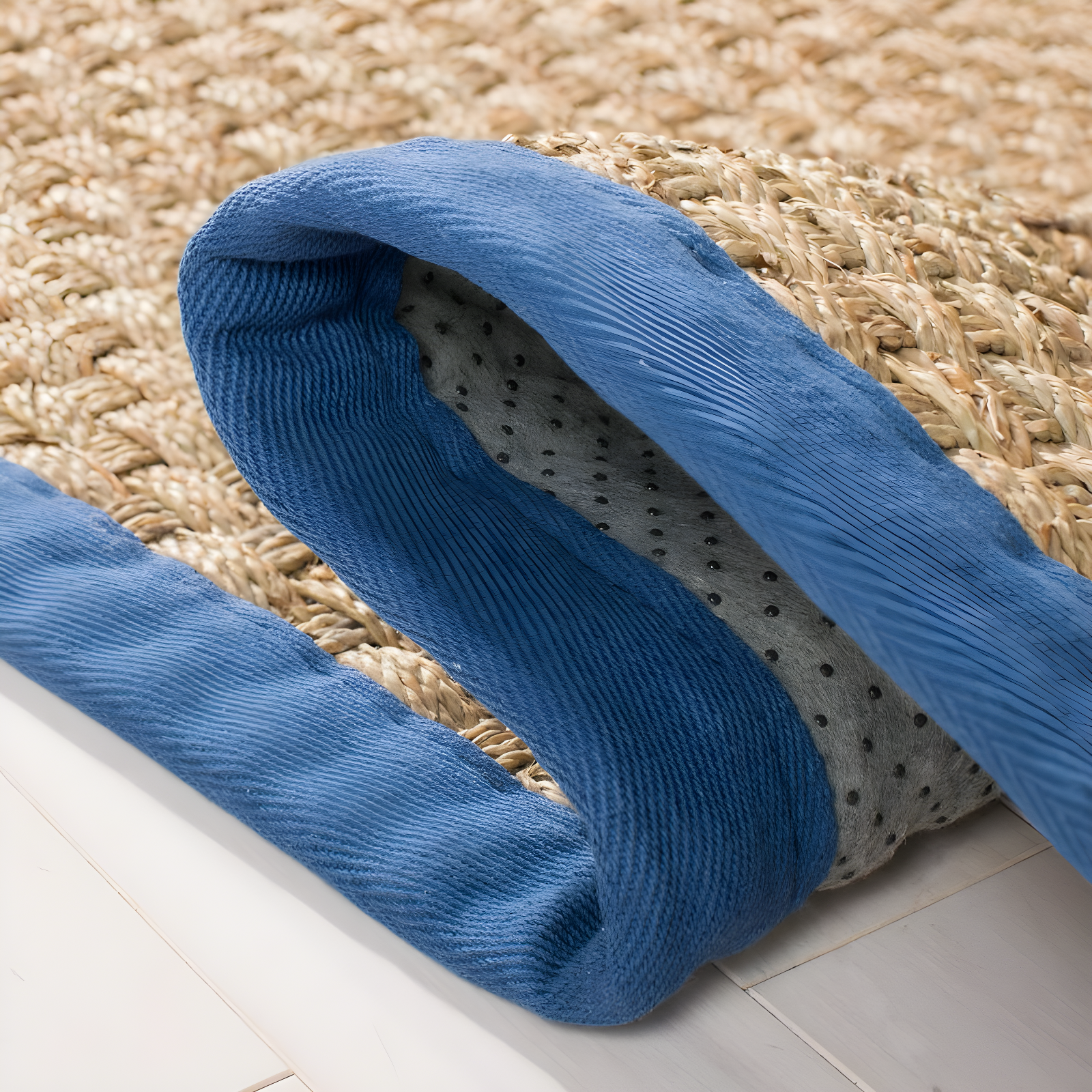 Natural Fiber NF114 Power Loomed Accent Rug - Natural/Navy - 2'3"x4' - Safavieh.