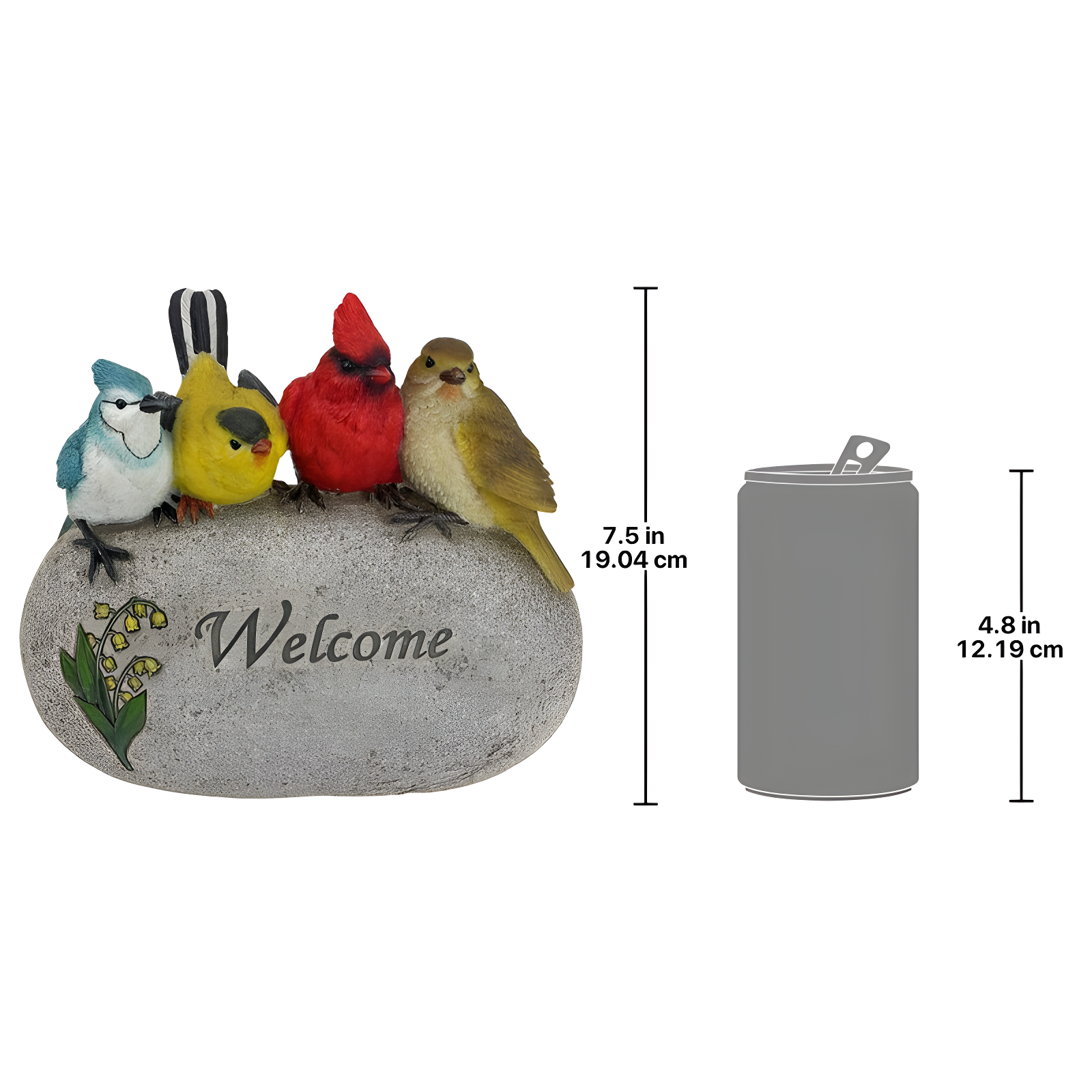 Design Toscano Birdy Welcome Sign Garden Stone Statue