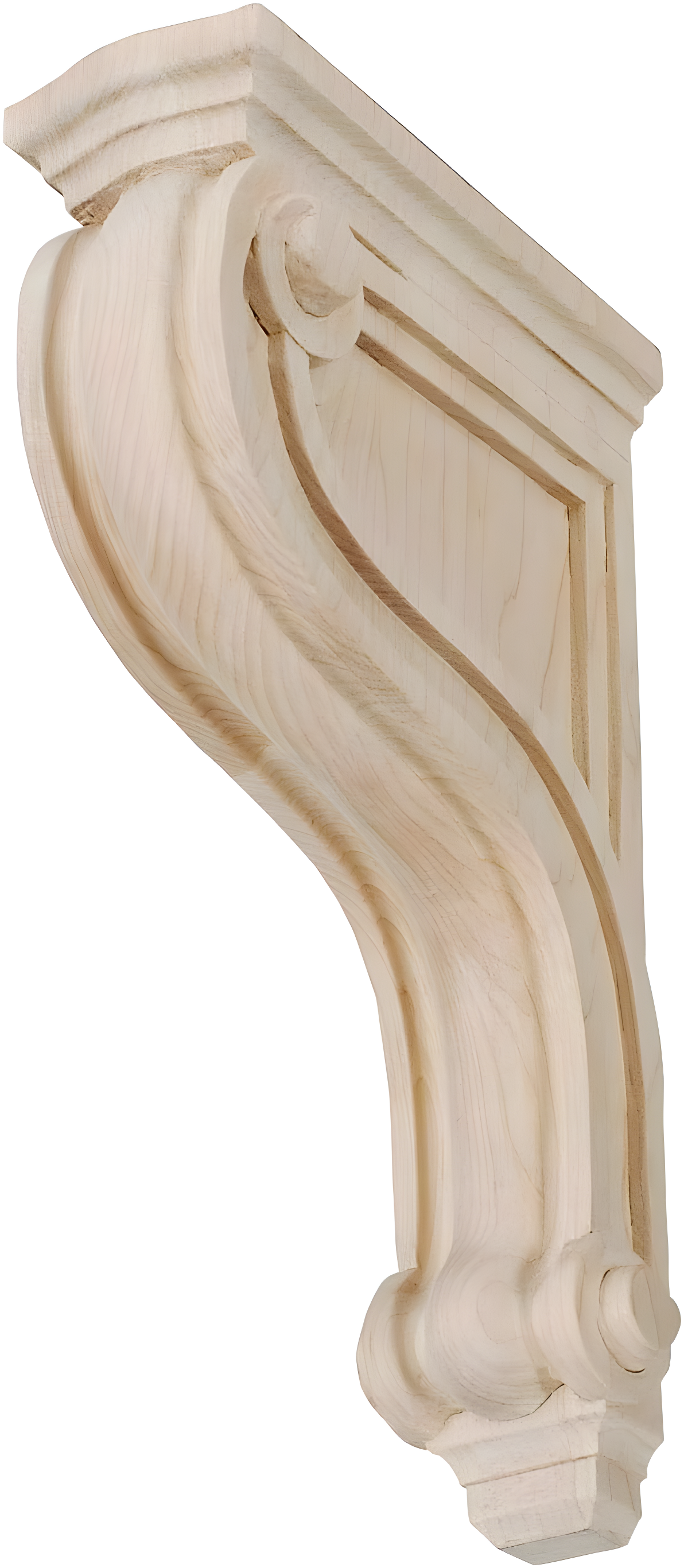 Architectural Products by Outwater L.L.C. 8 in x 2 in x 4-3/4 in Unfinished Small Solid Classic Traditional Plain Wood Corbel