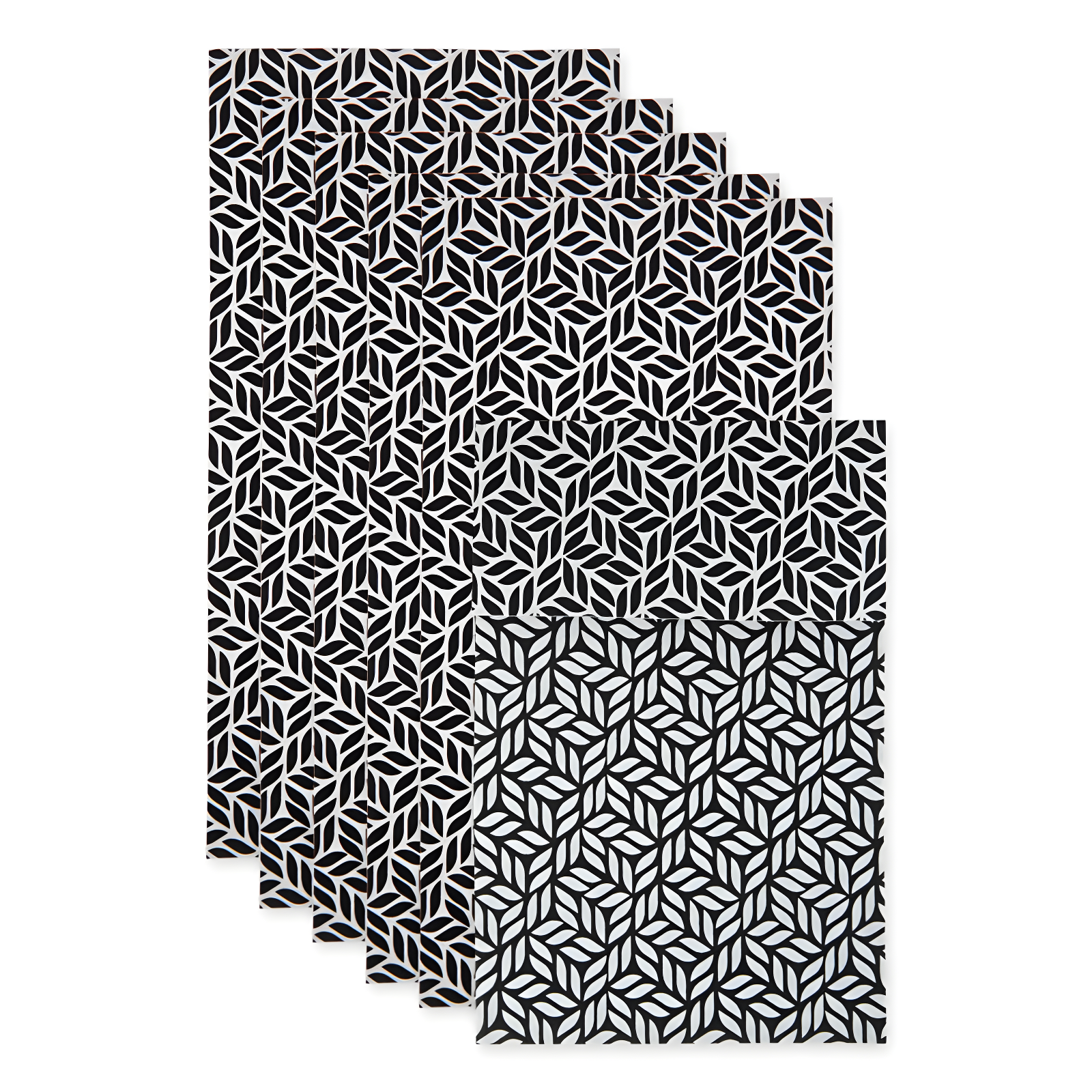 Design Imports Abstract Leaf Print Liner (Set of 6)