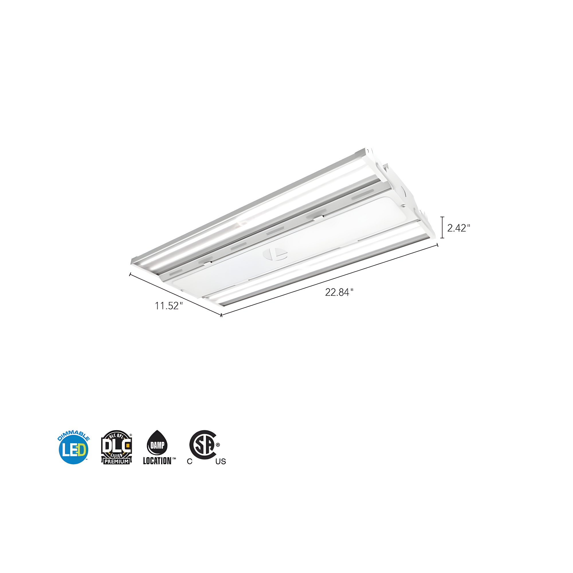 Lithonia Lighting Dimmable Rectangle High Bay Ceiling Light