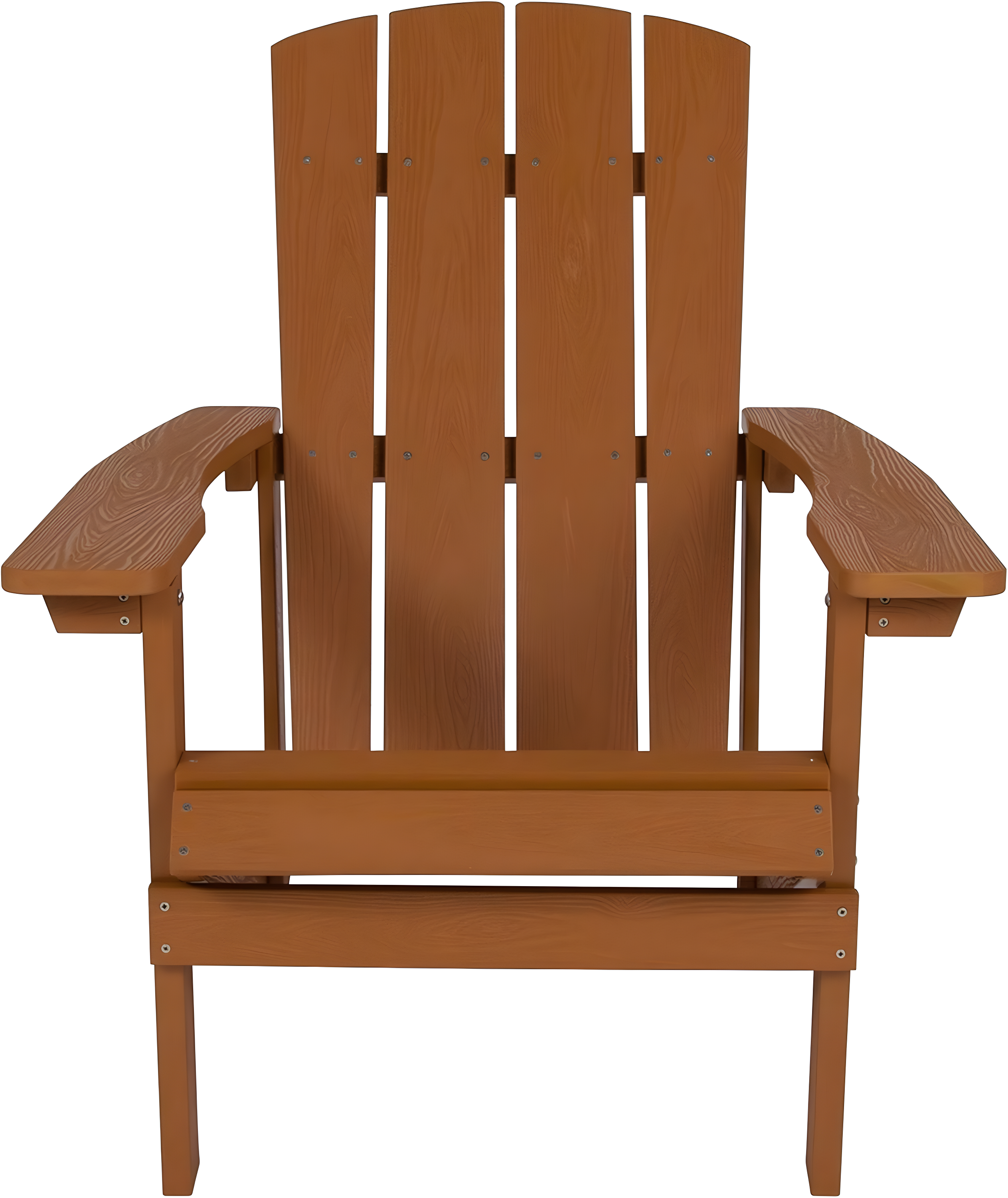 Flash Furniture Charlestown All-Weather Poly Resin Wood Adirondack Chair in Teak