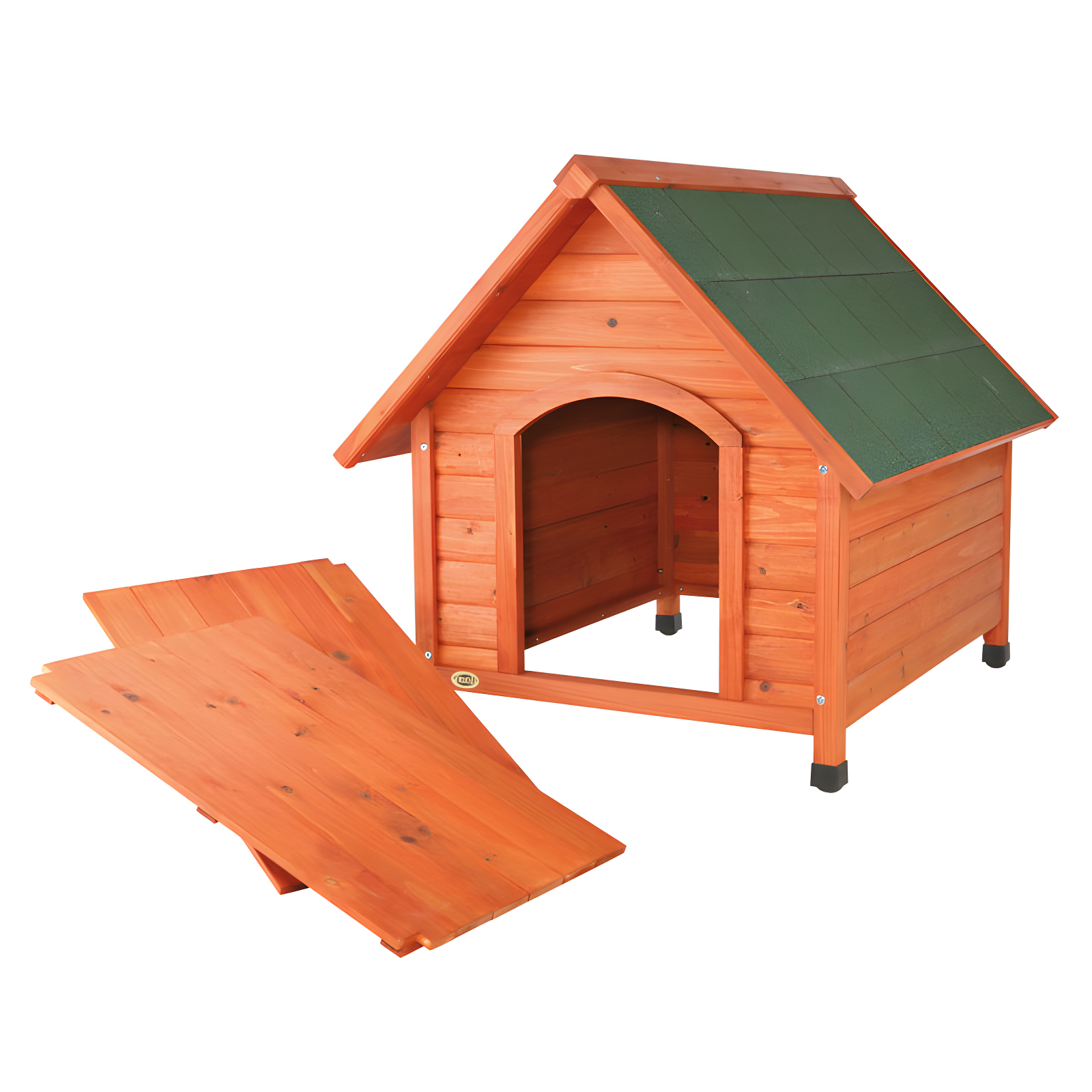 TRIXIE TRIXIE Weatherproof Outdoor Cottage Dog House, Elevated Floor, Peaked Roof