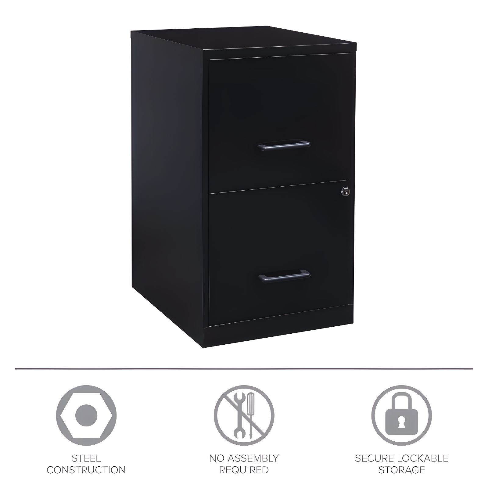 Lorell Soho 14.3'' Wide 2 -Drawer Steel File Cabinet