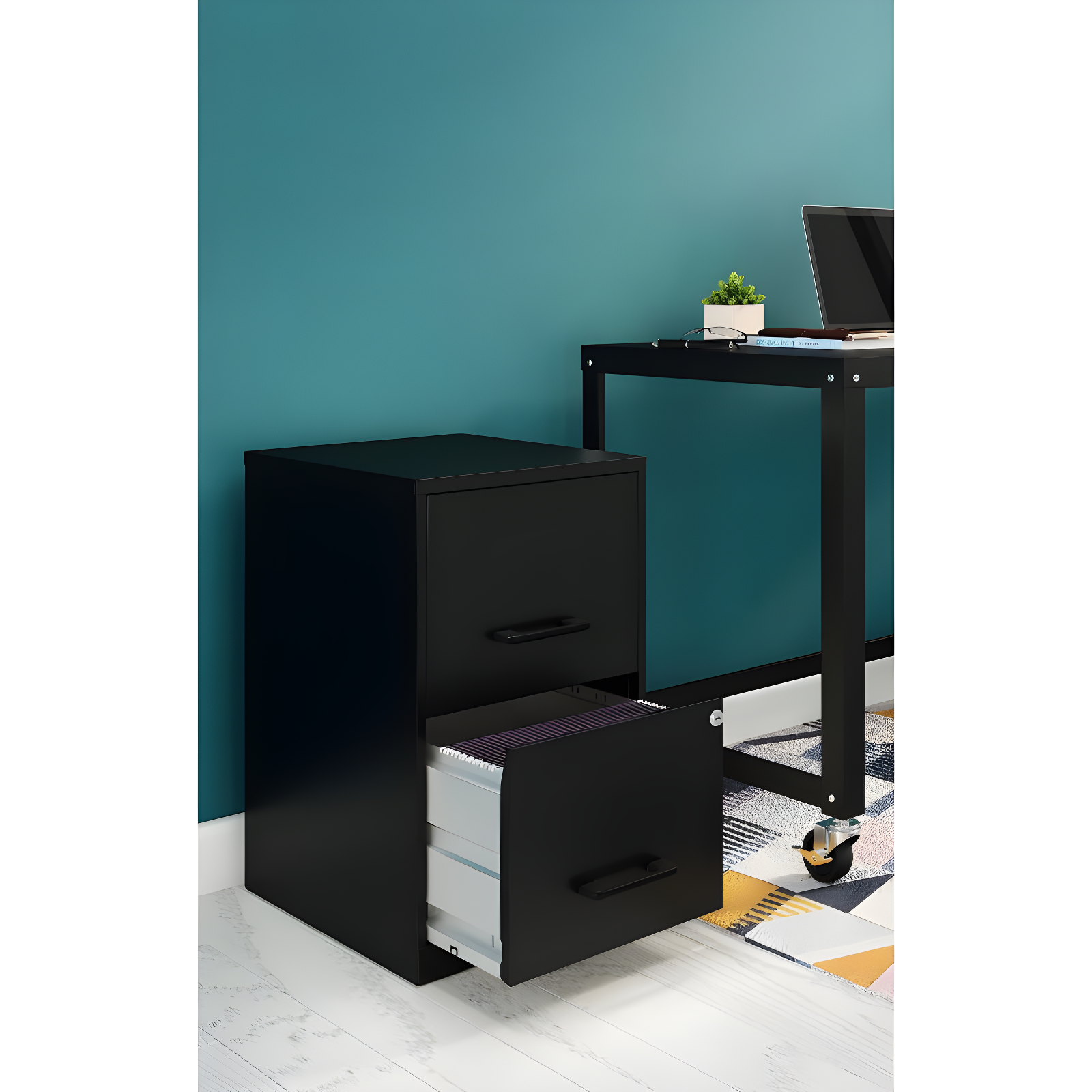 Lorell Soho 14.3'' Wide 2 -Drawer Steel File Cabinet
