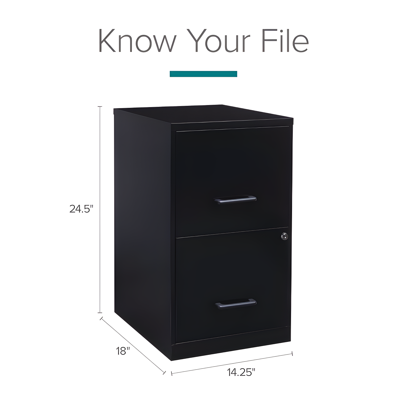Lorell Soho 14.3'' Wide 2 -Drawer Steel File Cabinet