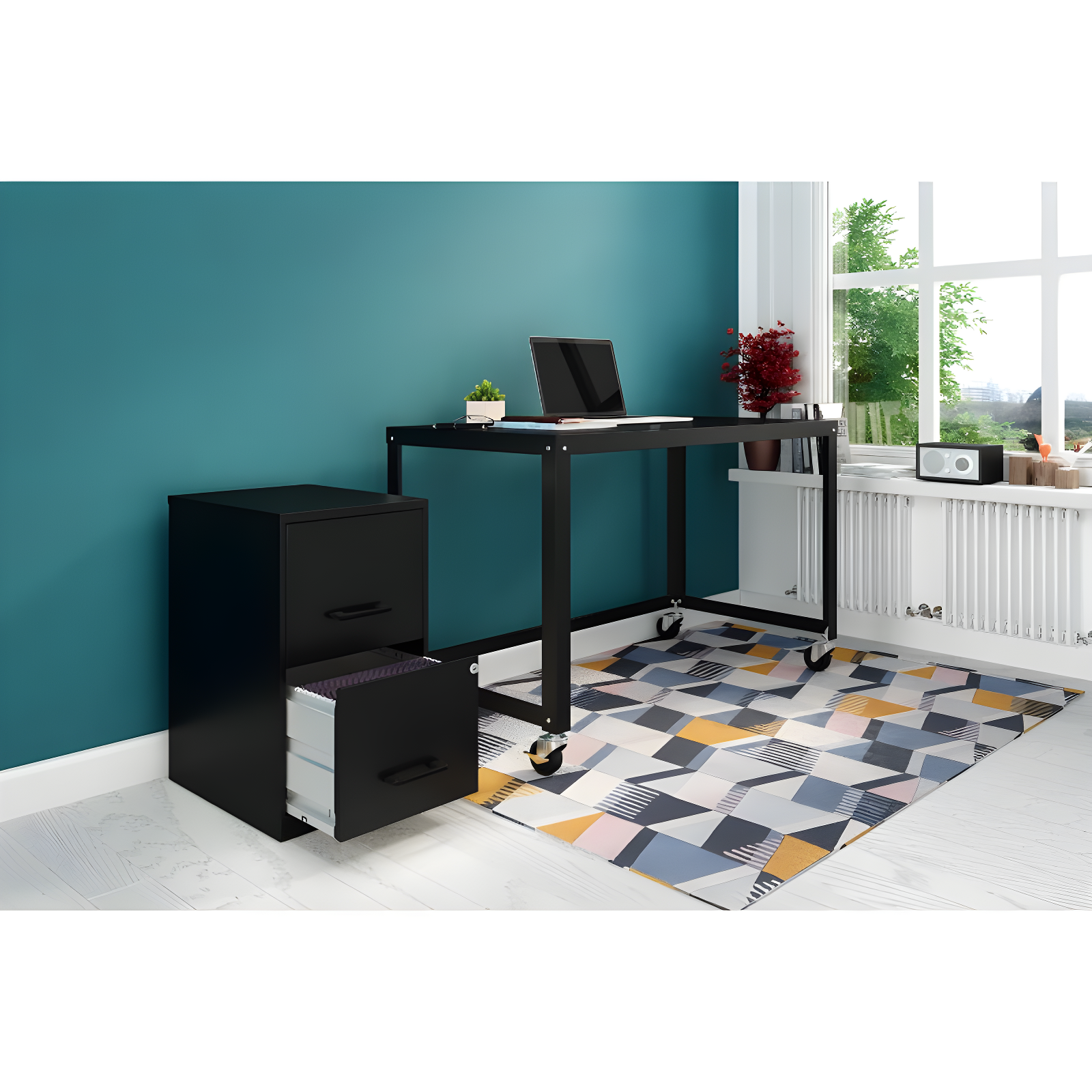 Lorell Soho 14.3'' Wide 2 -Drawer Steel File Cabinet