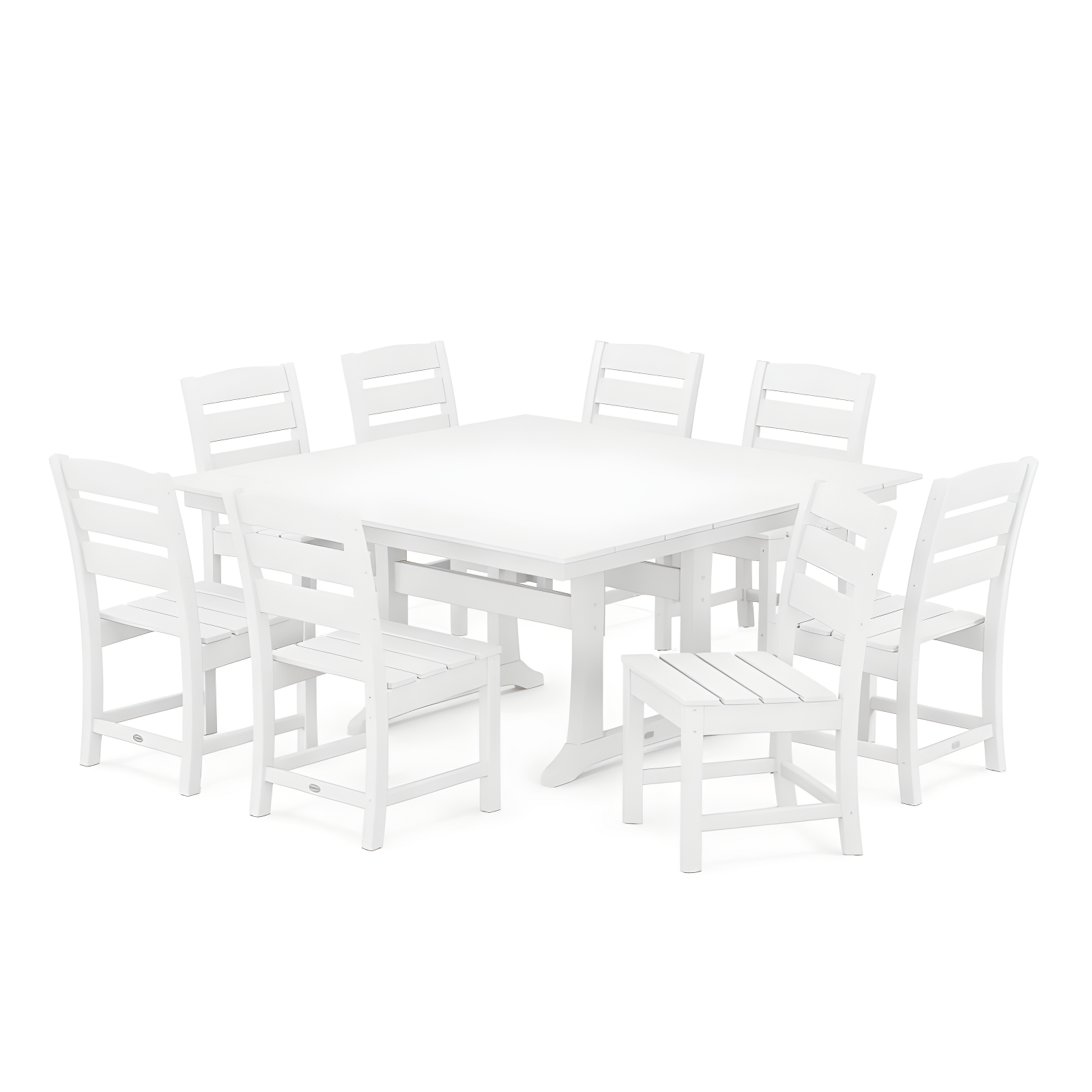 Lakeside 9-Piece Farmhouse Trestle Dining Set