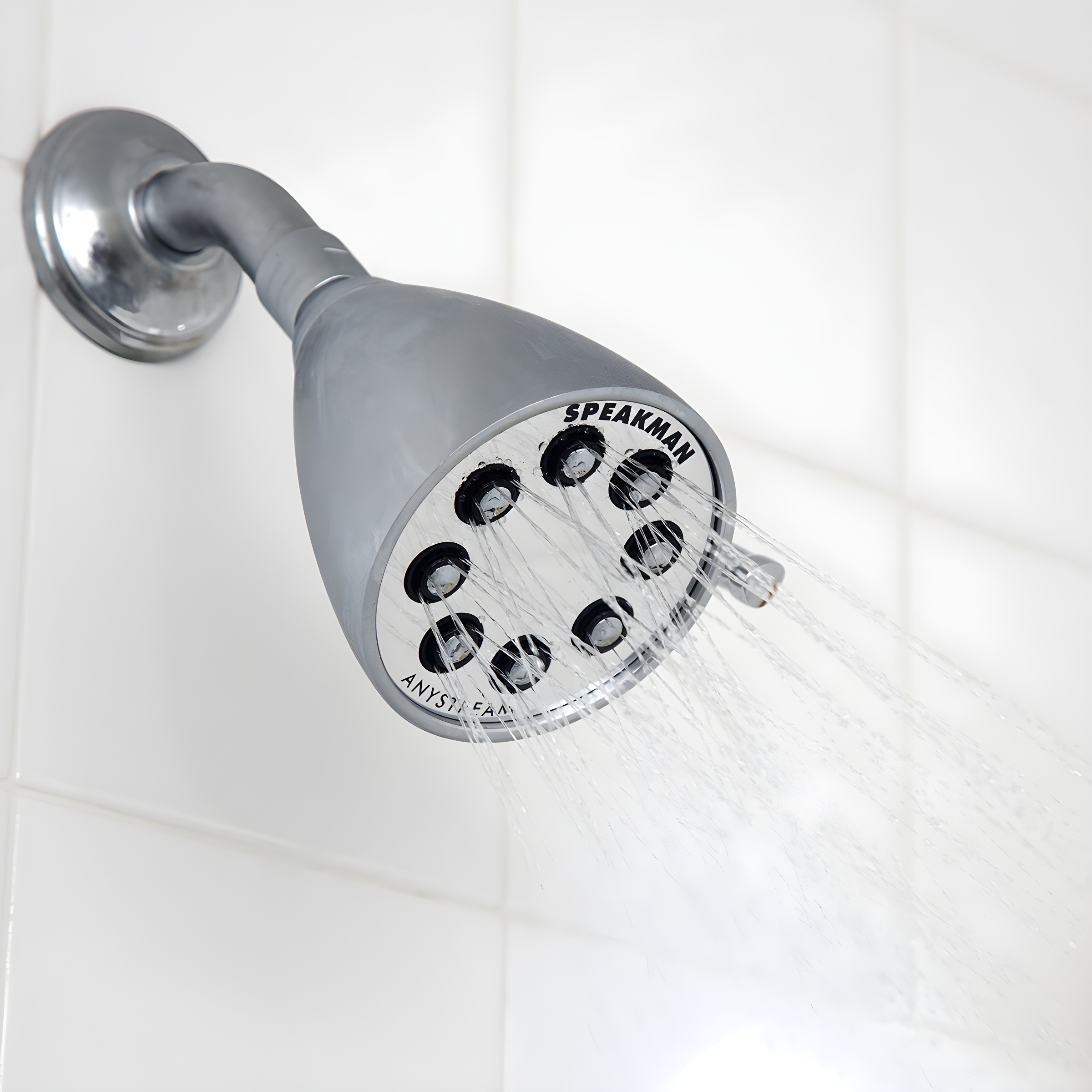 Speakman S-2251 Signature Icon Anystream Adjustable High Pressure Shower Head - 2.5 GPM Solid Brass Replacement Bathroom Showerhead, Polished Chrome