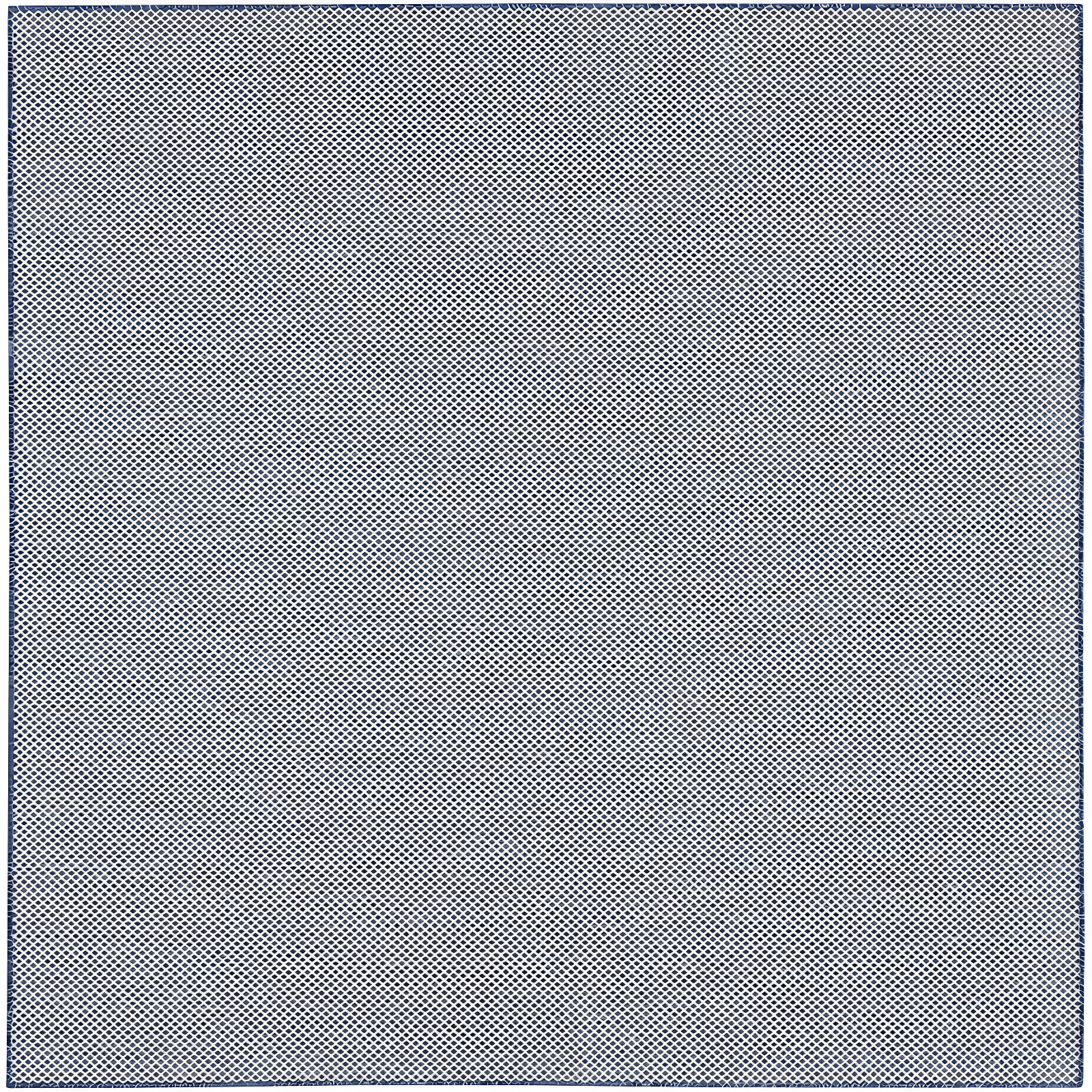 Nourison 6' x 6' Courtyard Modern Easy Care Flatweave Indoor Outdoor Square Rug Ivory Blue