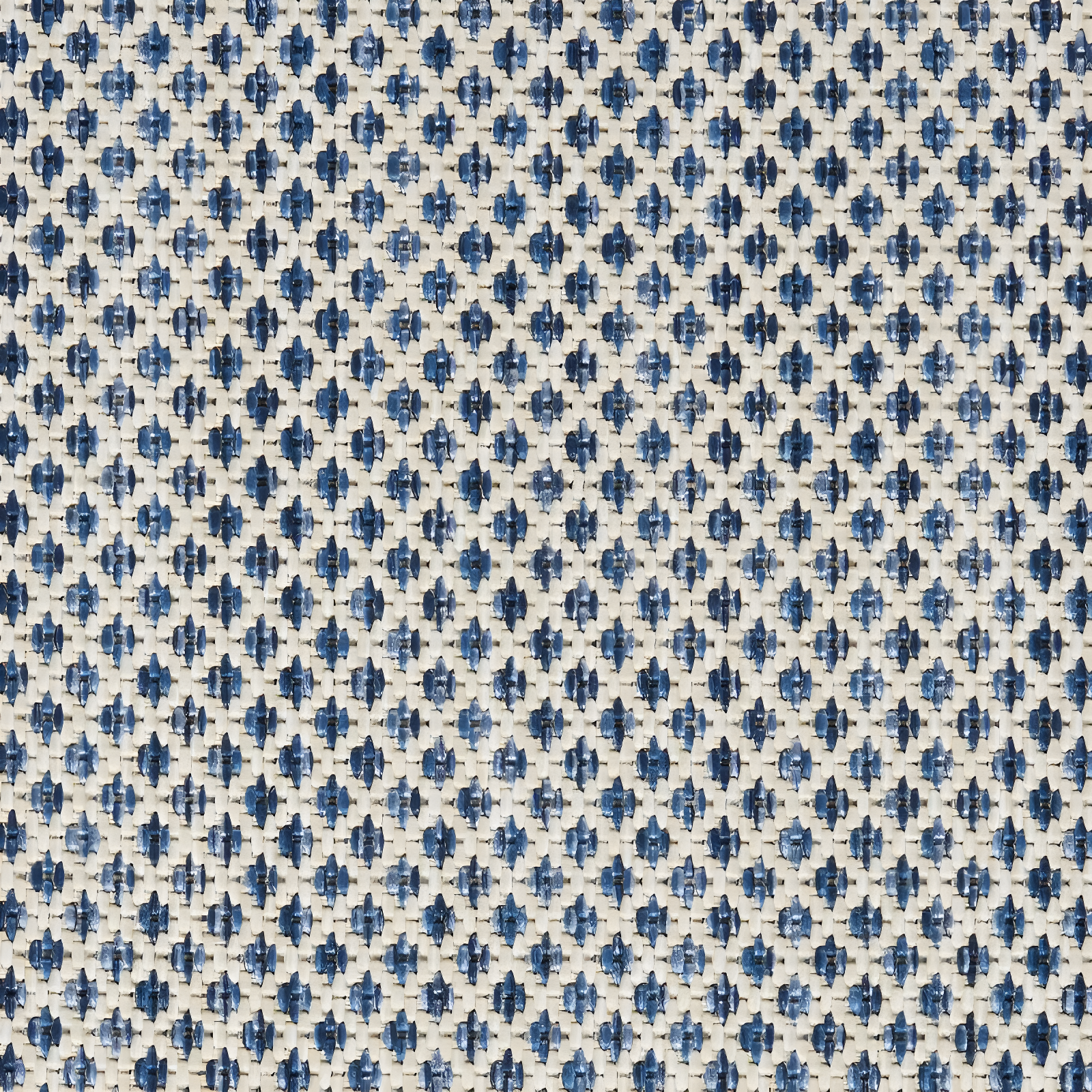 Nourison 6' x 6' Courtyard Modern Easy Care Flatweave Indoor Outdoor Square Rug Ivory Blue