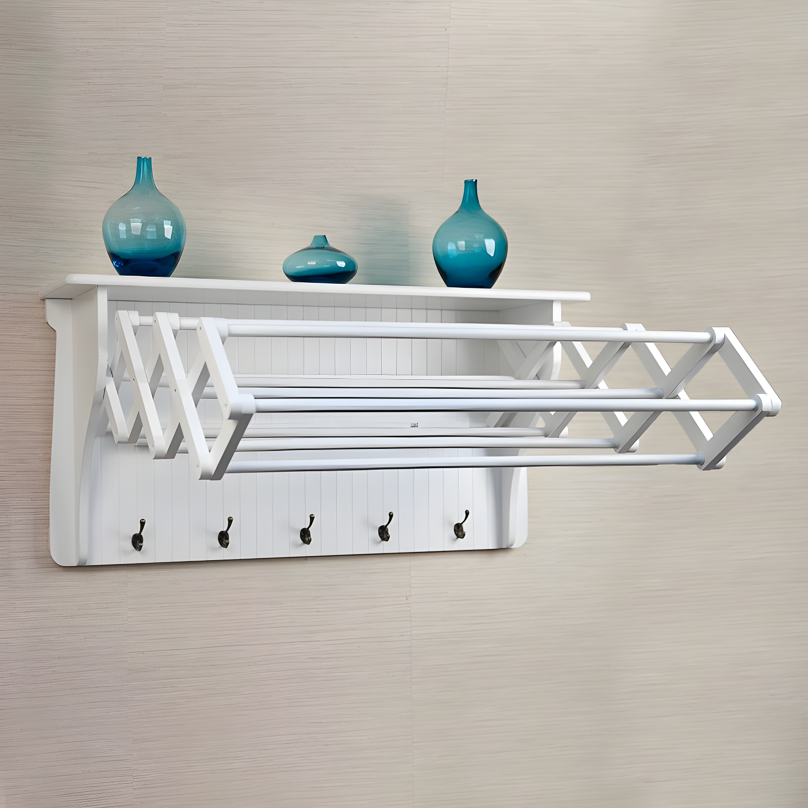 Latitude Run® Collapsible Accordion Wall Mounted Drying Rack
