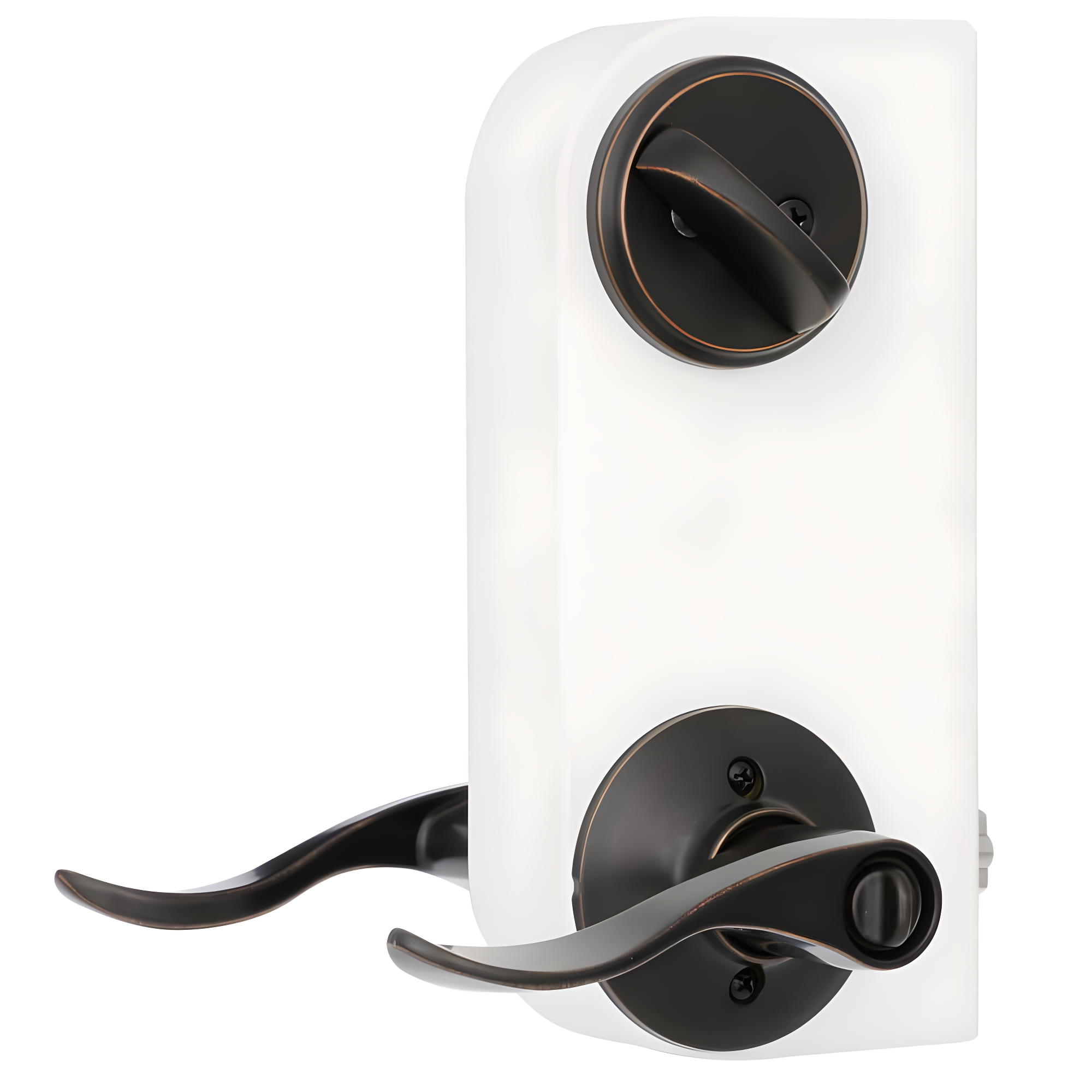 Accent Aged Bronze Single Cylinder Deadbolt and Keyed Entry Door Handle Combo Pack