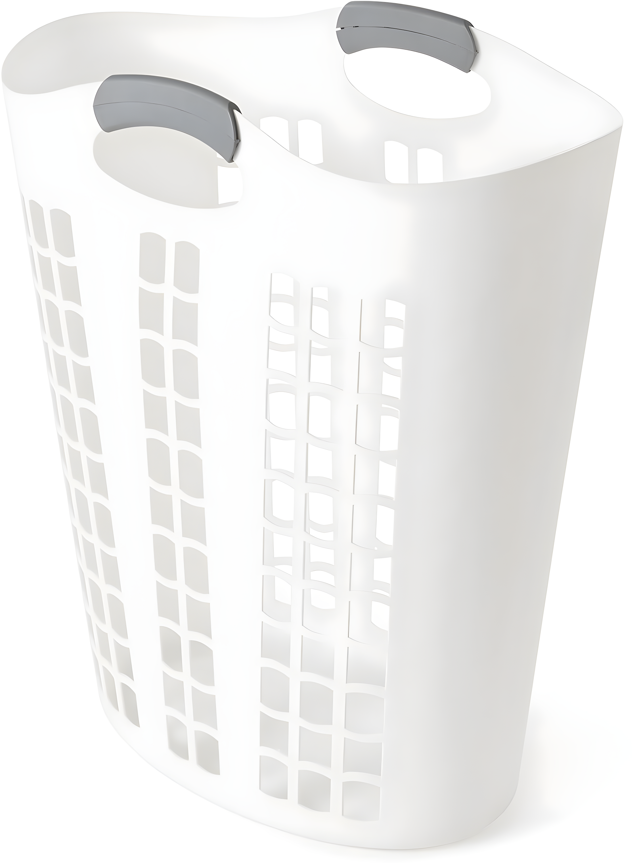 Gracious Living Plastic Laundry Hamper with Handles