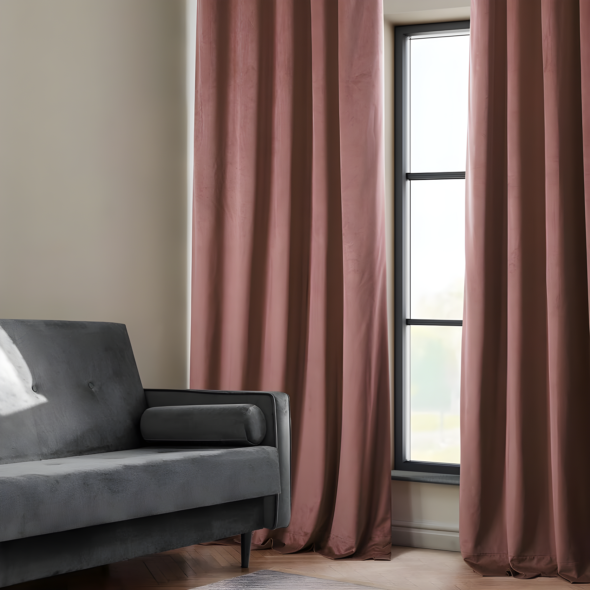 HPD Half Price Drapes Heritage Plush Velvet Curtains 84 Inches Long Room Darkening Curtains for Bedroom & Living Room 50W x 84L, (1 Panel), Wild Rose
