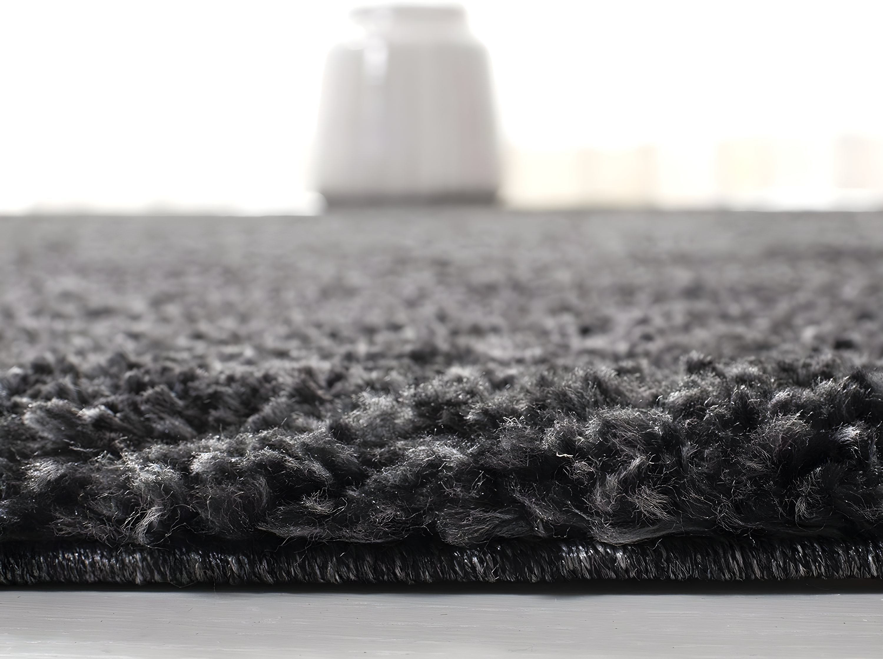 August Shag 900 AUG900 Power Loomed Indoor Area Rug - Charcoal - 4'x6' - Safavieh