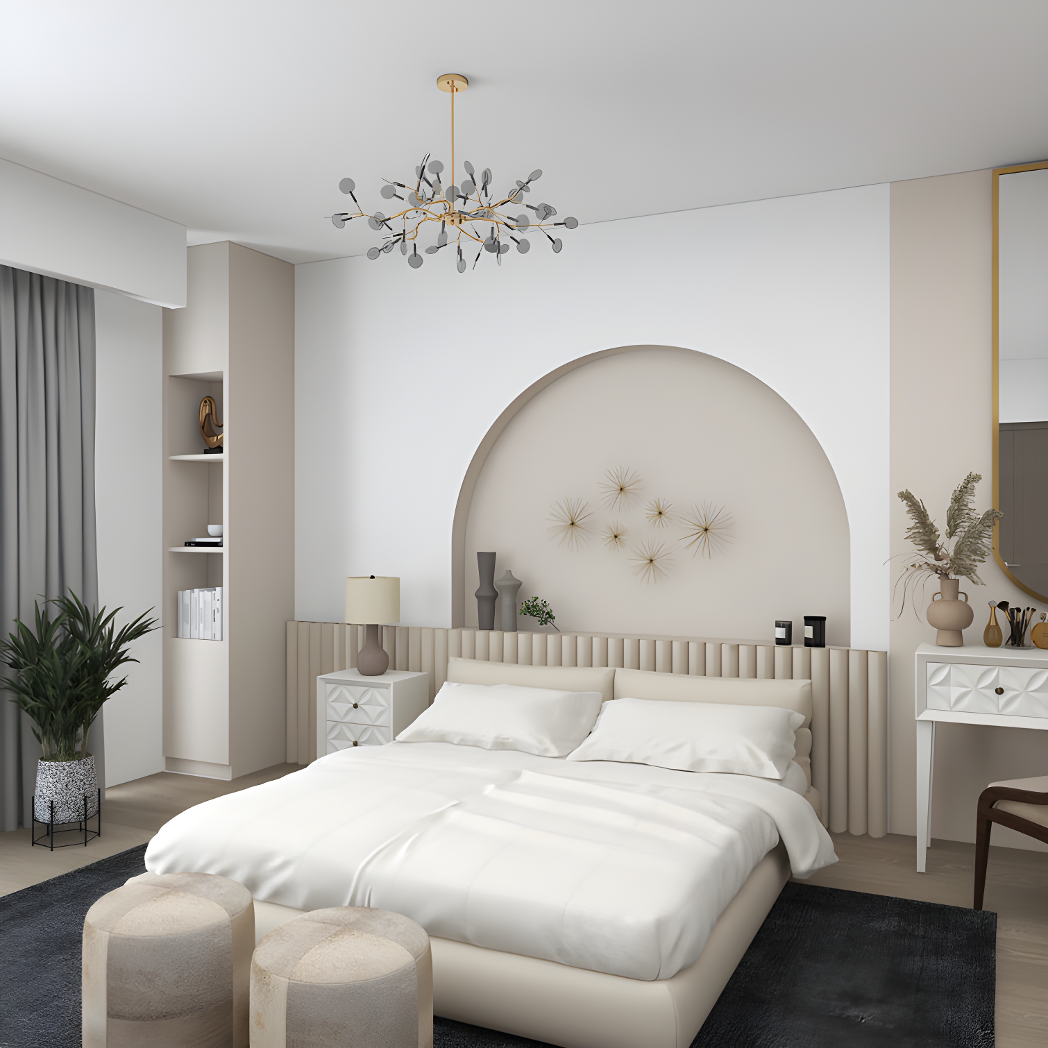 Metal 3D Long Spike Starburst Home Wall Decor Set