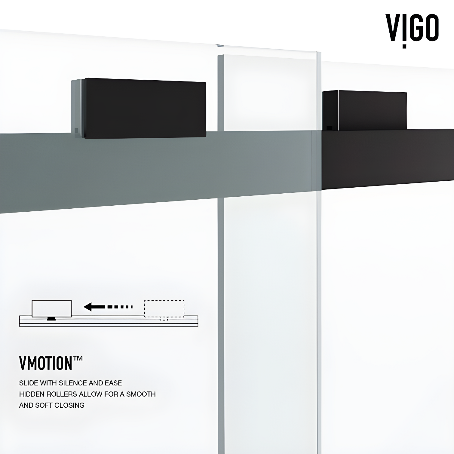 Houston 56-60" W x 66" H Double Sliding Frameless Tub Door with 3/8" Clear Glass