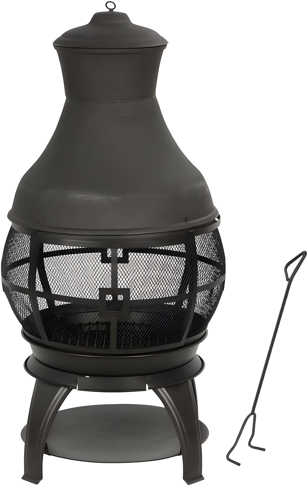 Heatmaxx Round Cast Iron Wood Burning Smokeless Chimnea
