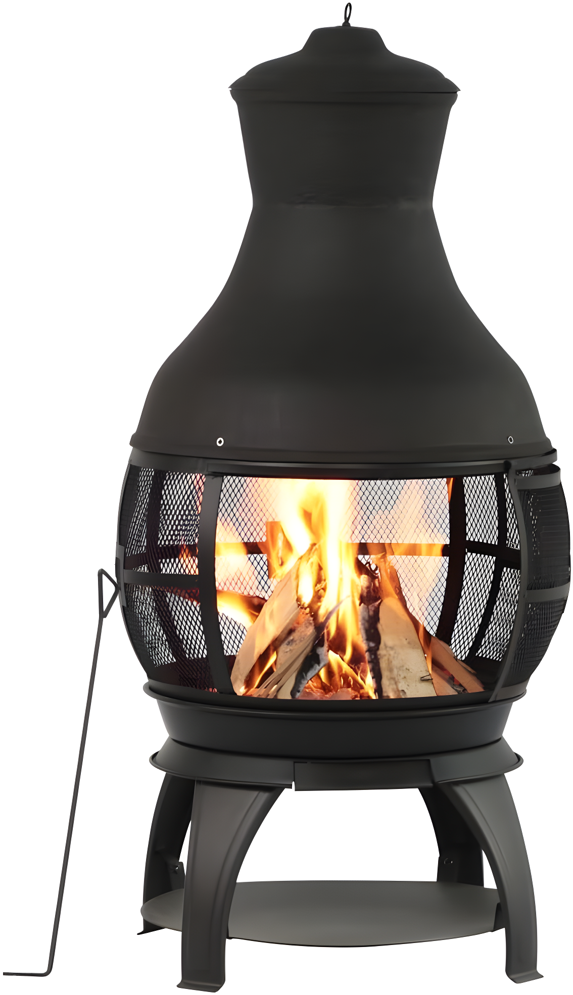 Heatmaxx Round Cast Iron Wood Burning Smokeless Chimnea