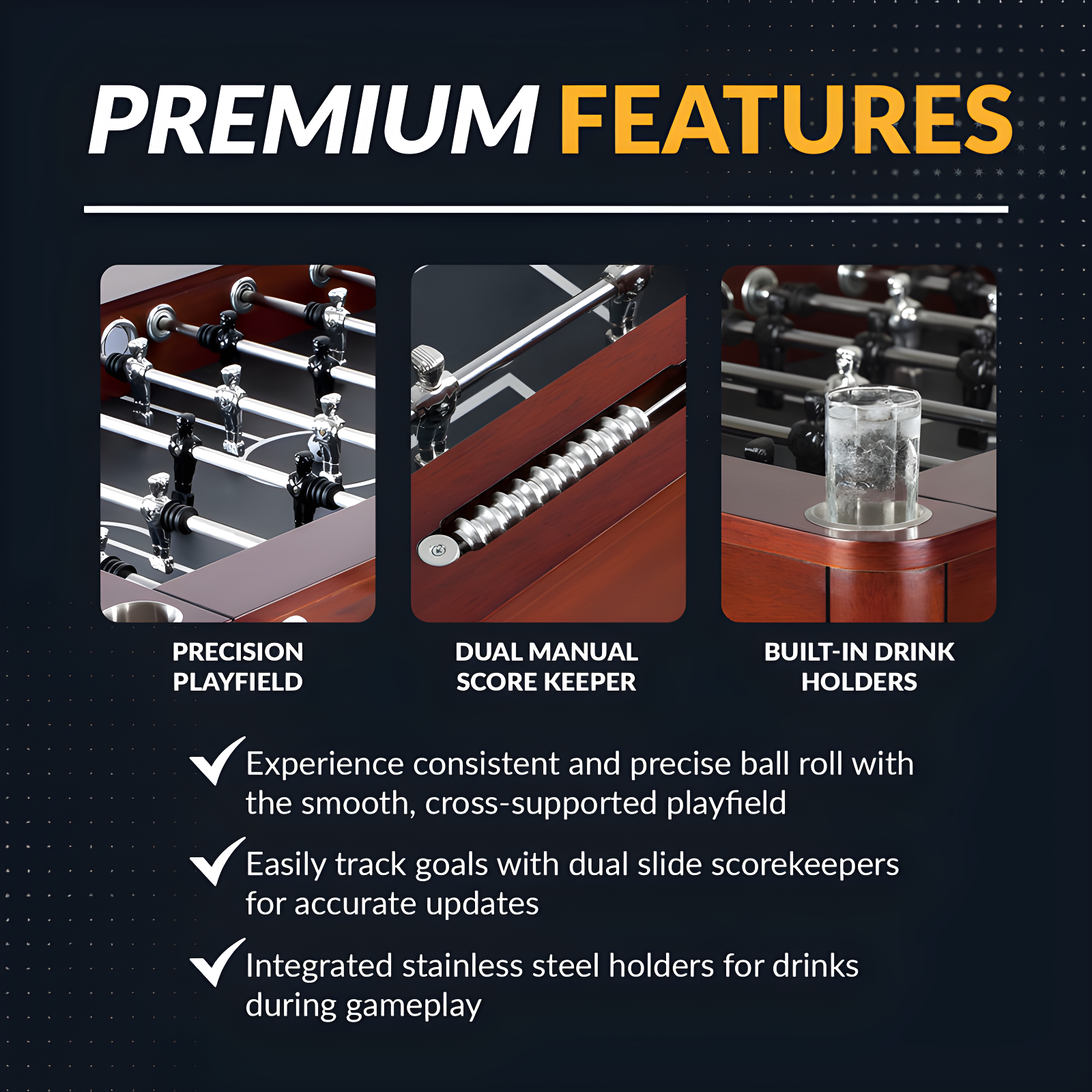 Hathaway Games Millennium 54.75'' Wood Foosball Table