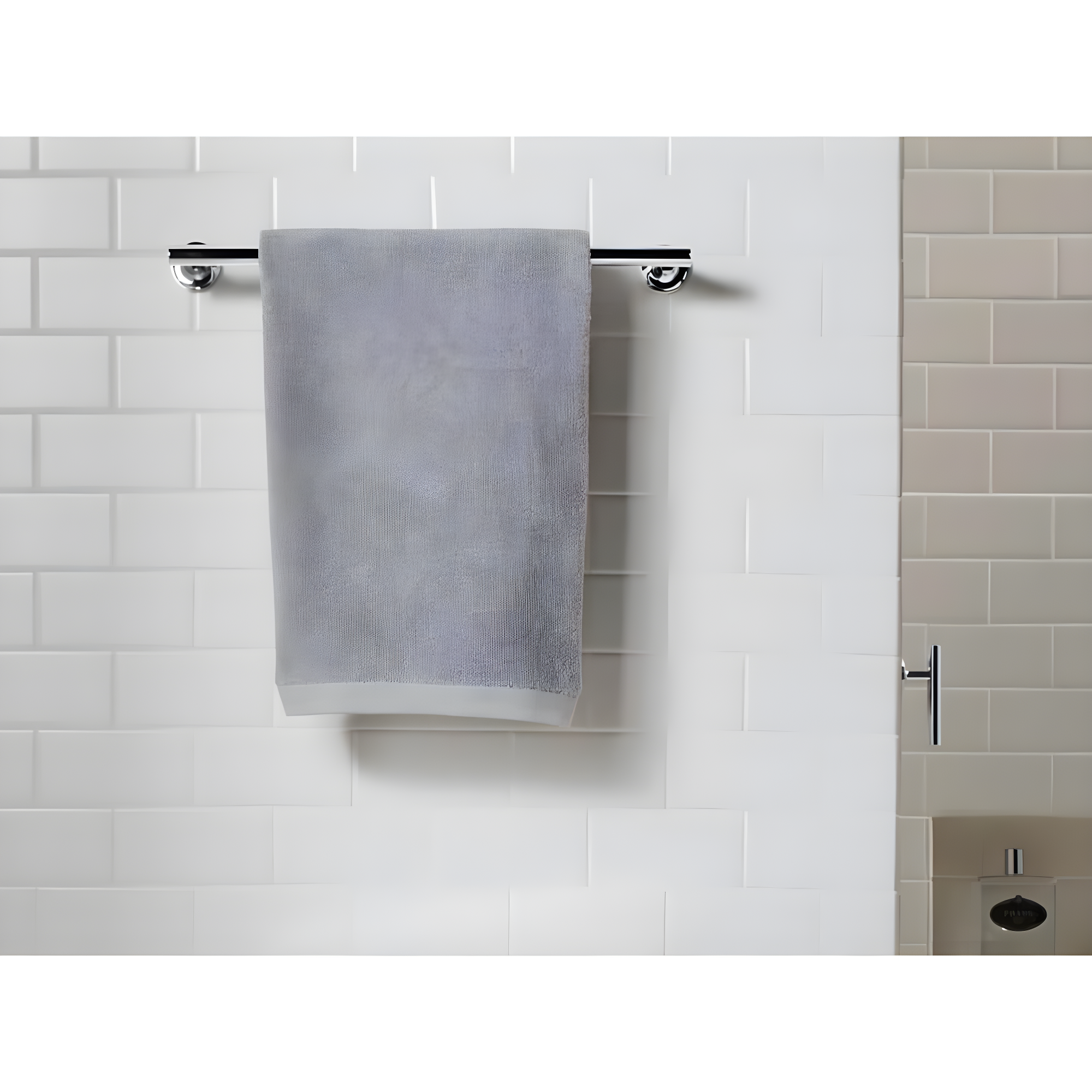 Purist® 24" Wall Mounted Round Towel Bar, Metal Wall-Mounted Towel Holder