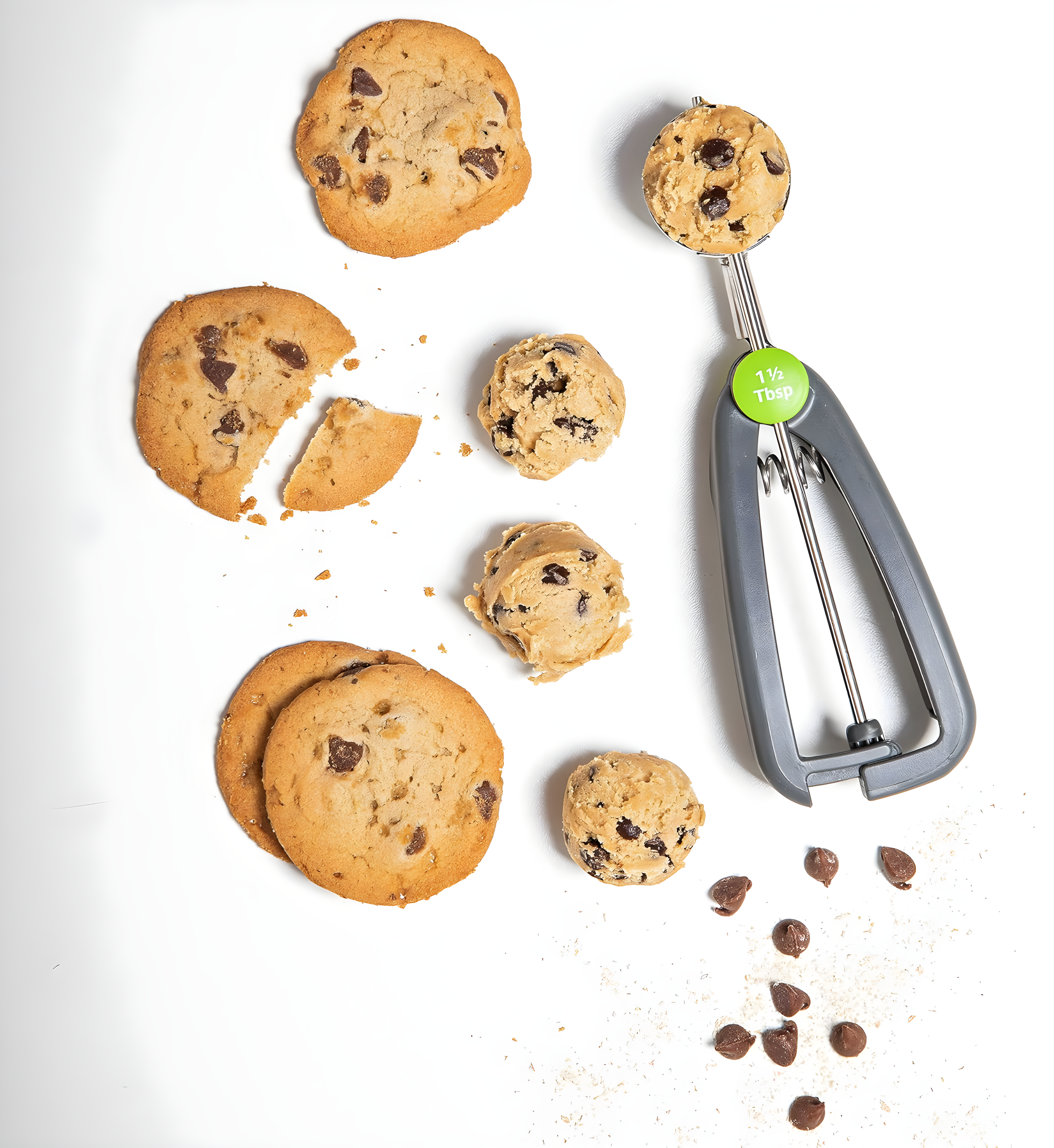 Prep Solutions 1.5 Tbsp. Stainless Steel, Quick-Release Cookie Scoop