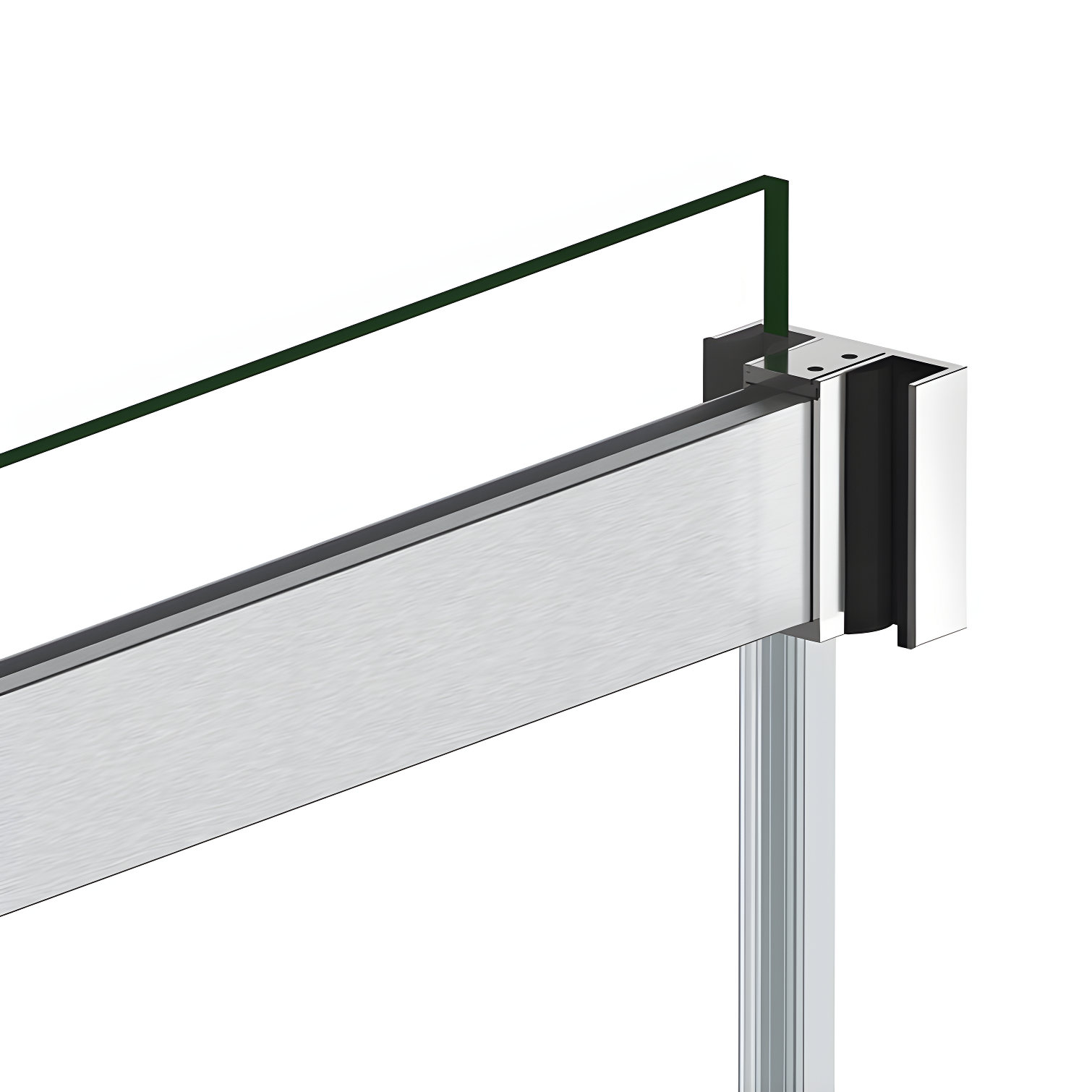 48" W x 35.8” D x 76" H Frameless Rectangle Sliding Shower Enclosure with Towel Bar
