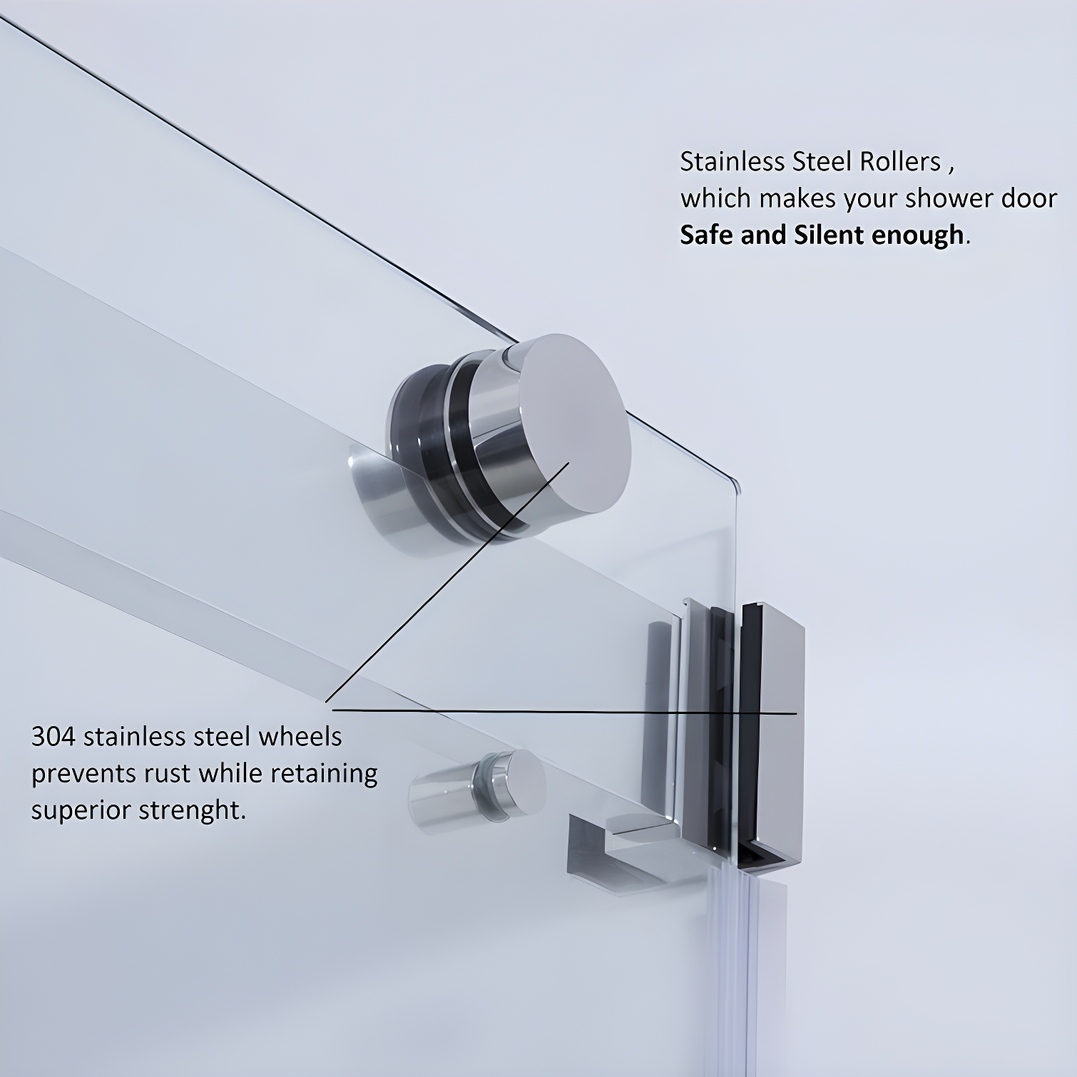 48" W x 35.8” D x 76" H Frameless Rectangle Sliding Shower Enclosure with Towel Bar