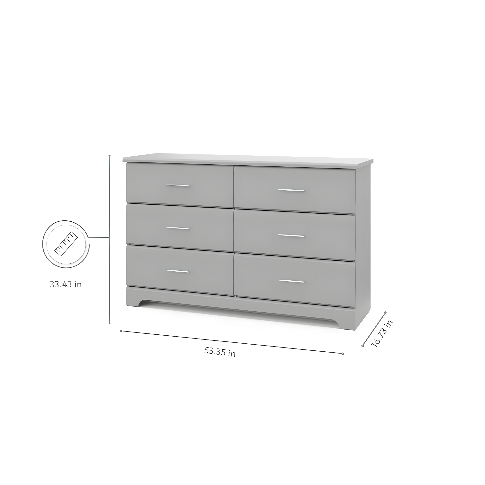 Brookside 6 Drawer Double Dresser