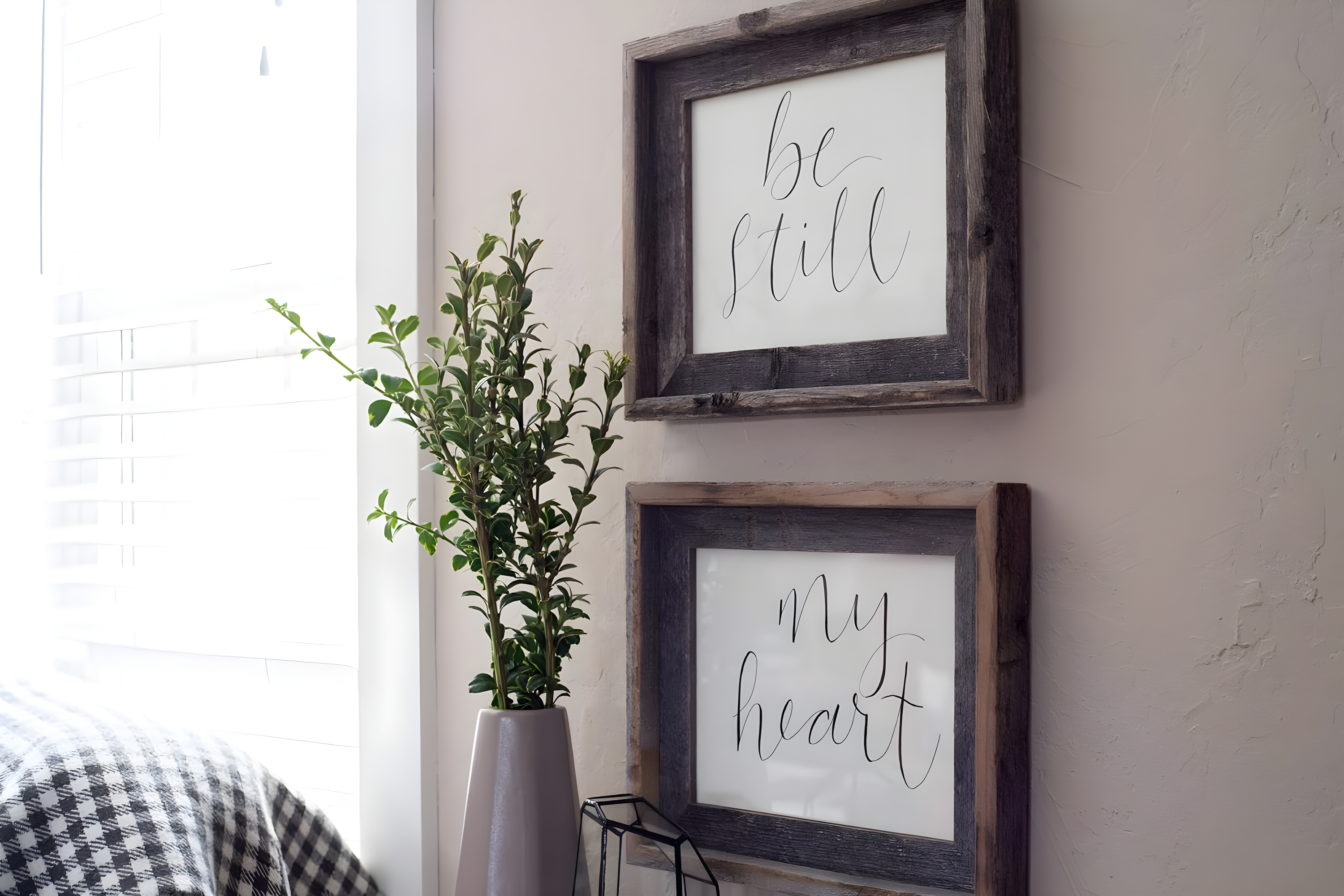 Millwood Pines Kattan Weathered Gray Wood Beveled Picture Frame