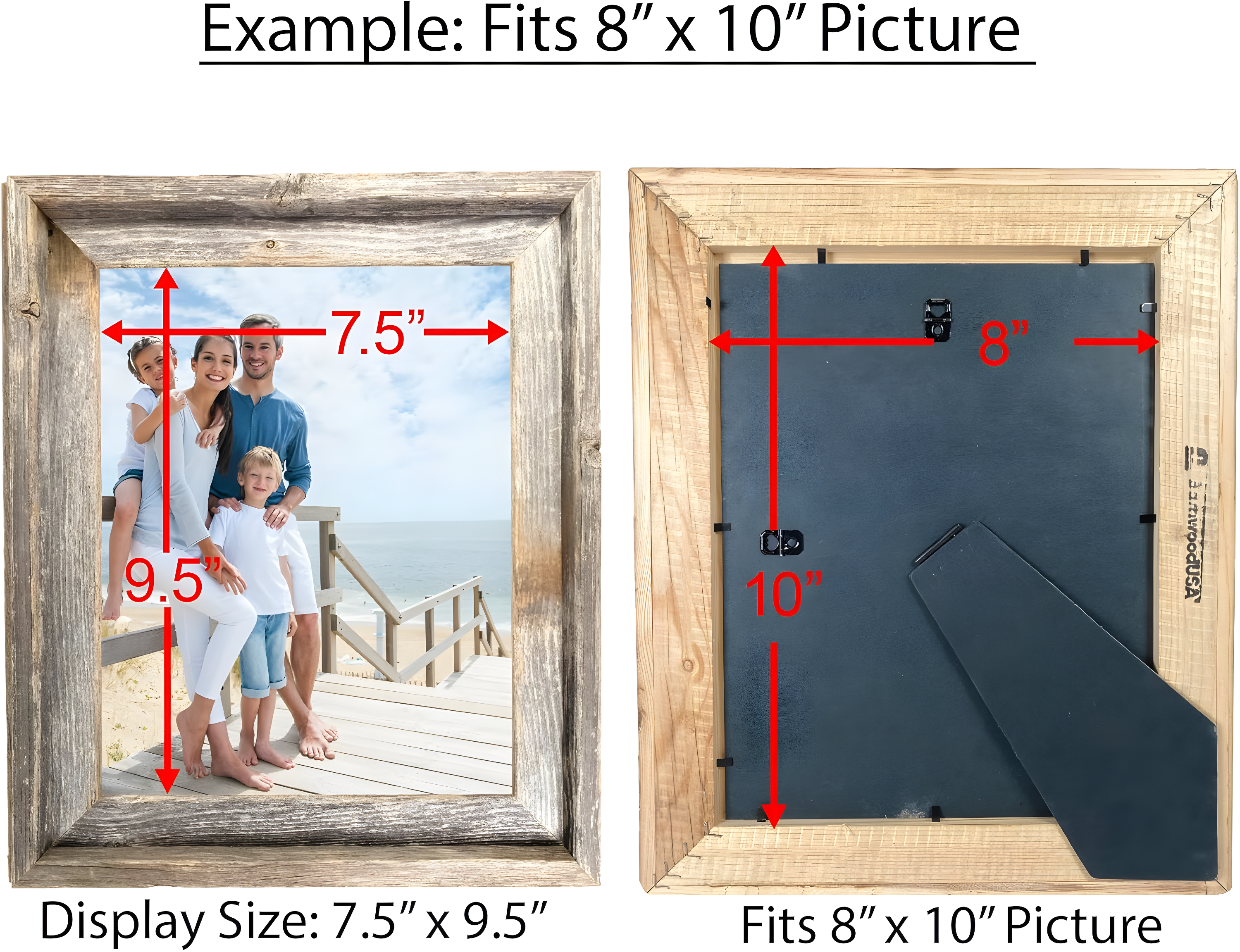 Millwood Pines Kattan Weathered Gray Wood Beveled Picture Frame