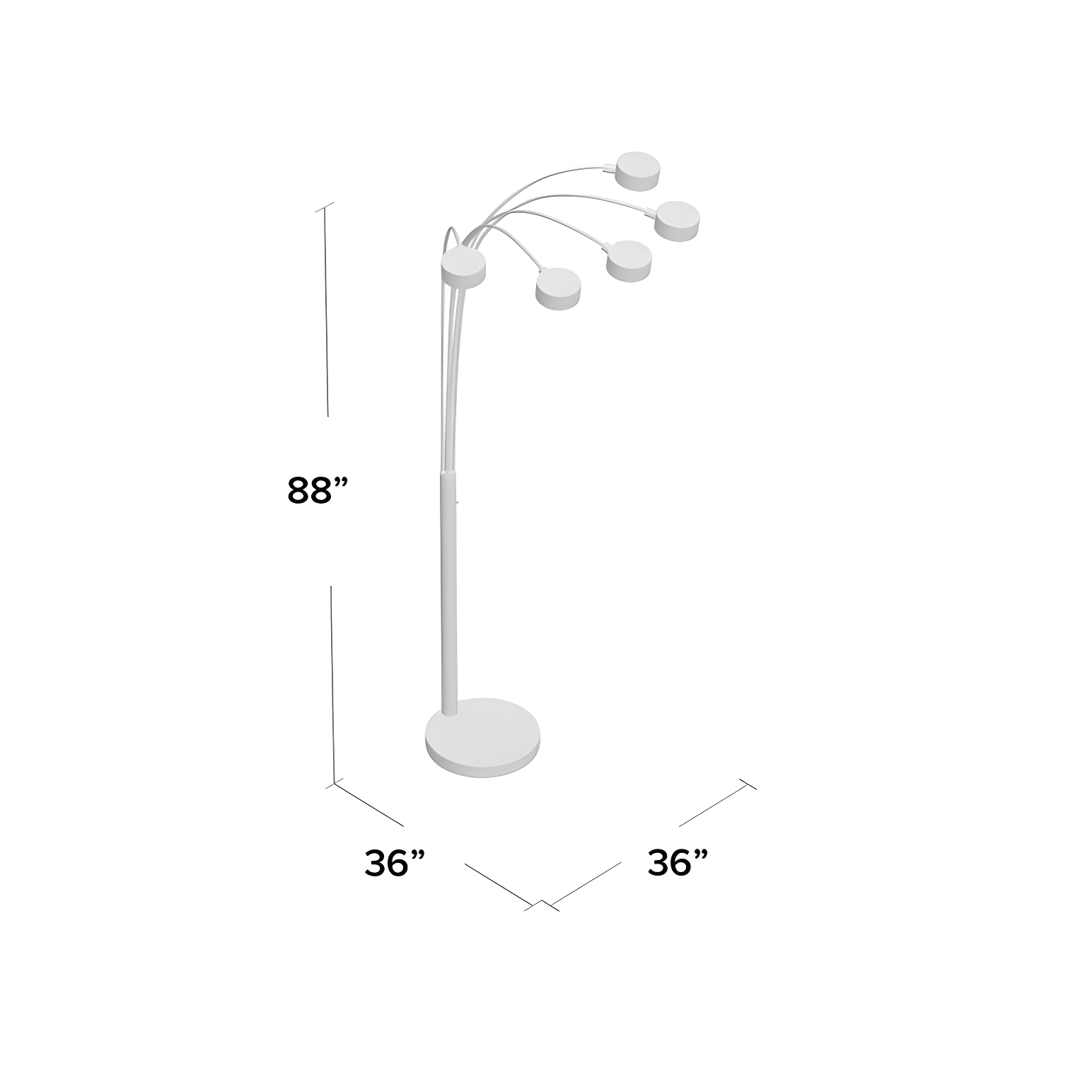 Wade Logan® Alisson 88'' Brushed Nickel Tree Floor Lamp