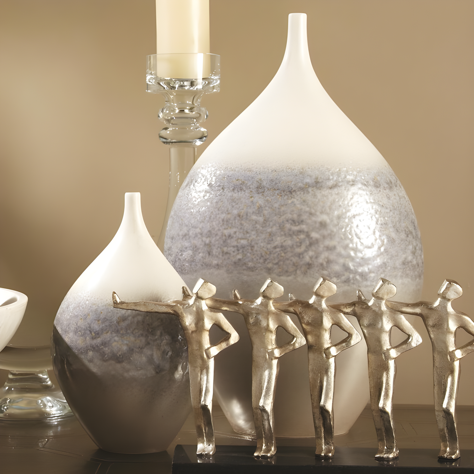 Cream Rises Vase-Wide