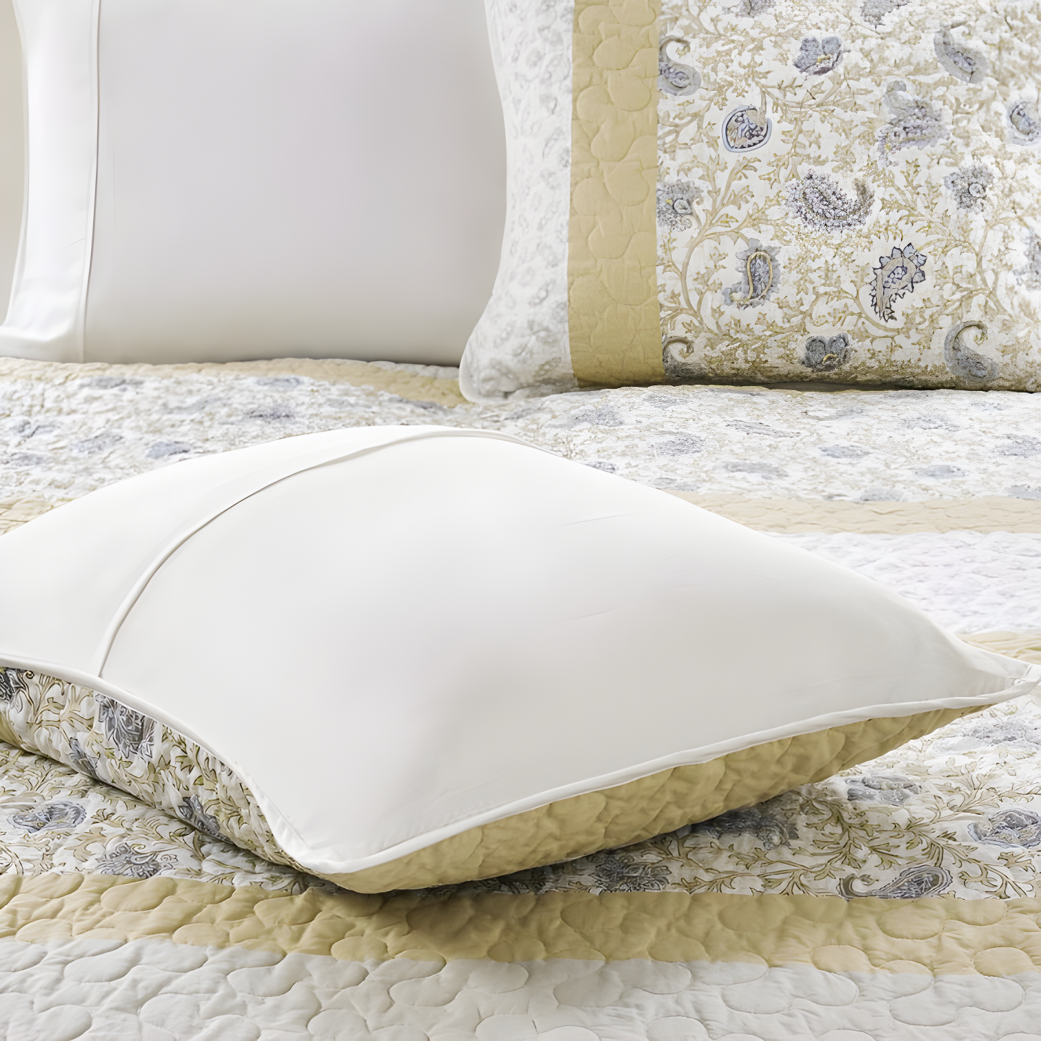 Madison Park Dawn 6 Piece Cotton Percale Quilt Set with Throw Pillows