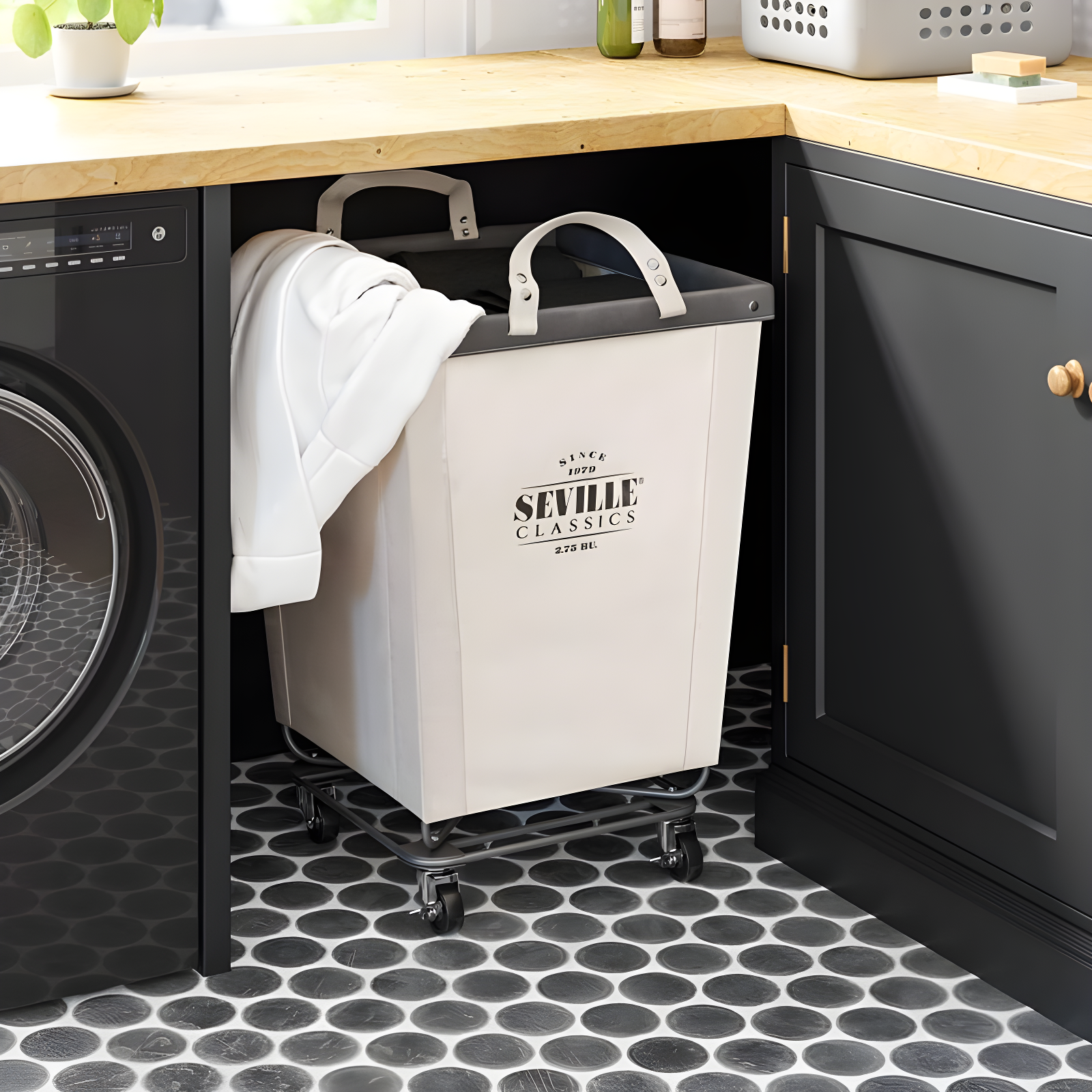 Rolling Commercial Laundry Hamper