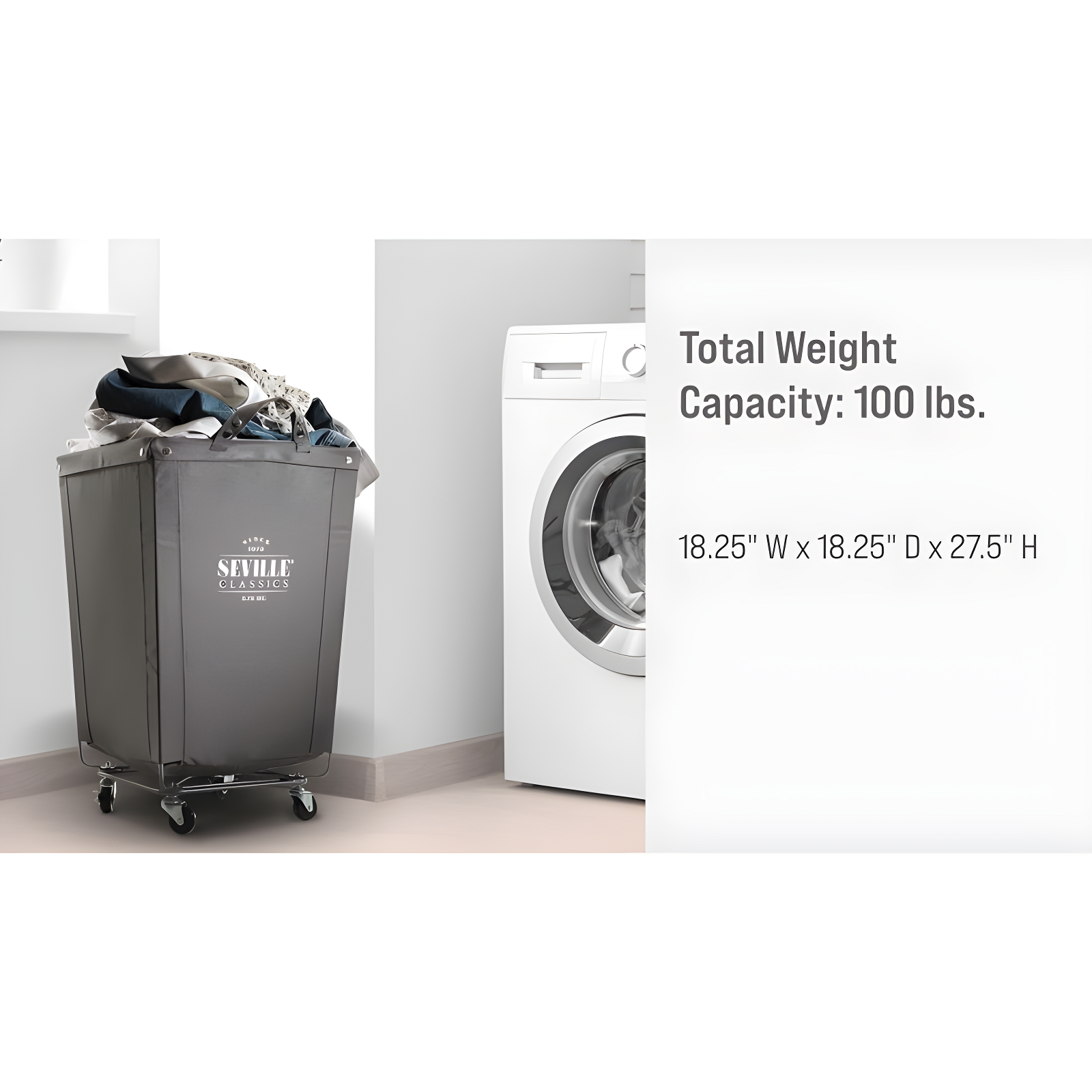 Rolling Commercial Laundry Hamper