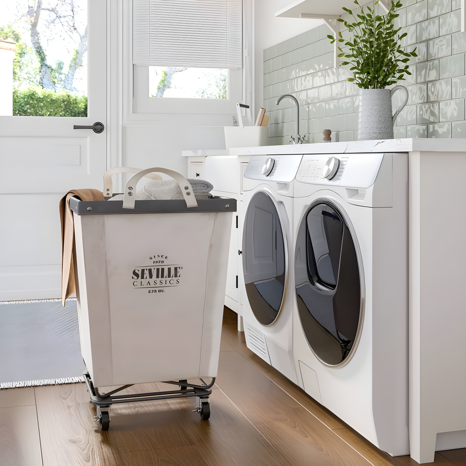 Rolling Commercial Laundry Hamper
