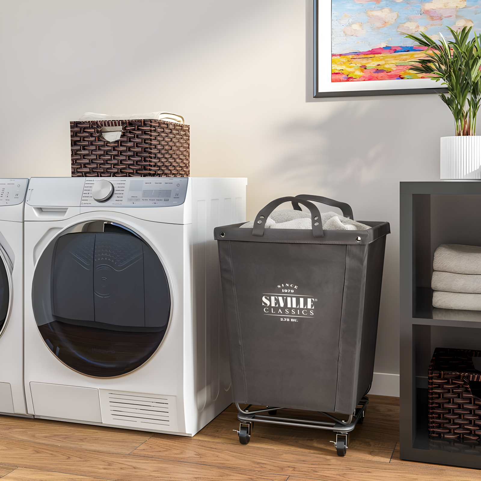 Rolling Commercial Laundry Hamper