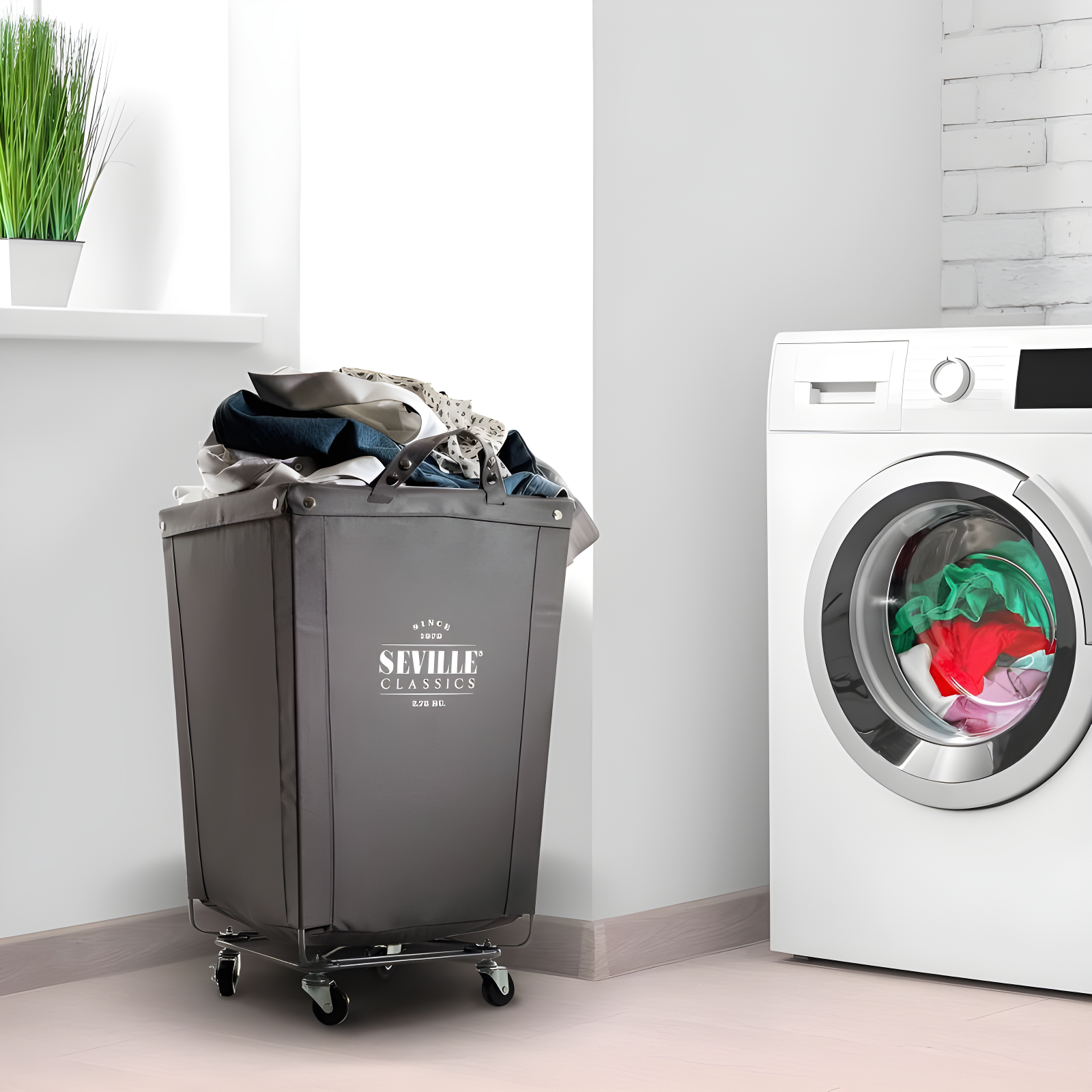 Rolling Commercial Laundry Hamper