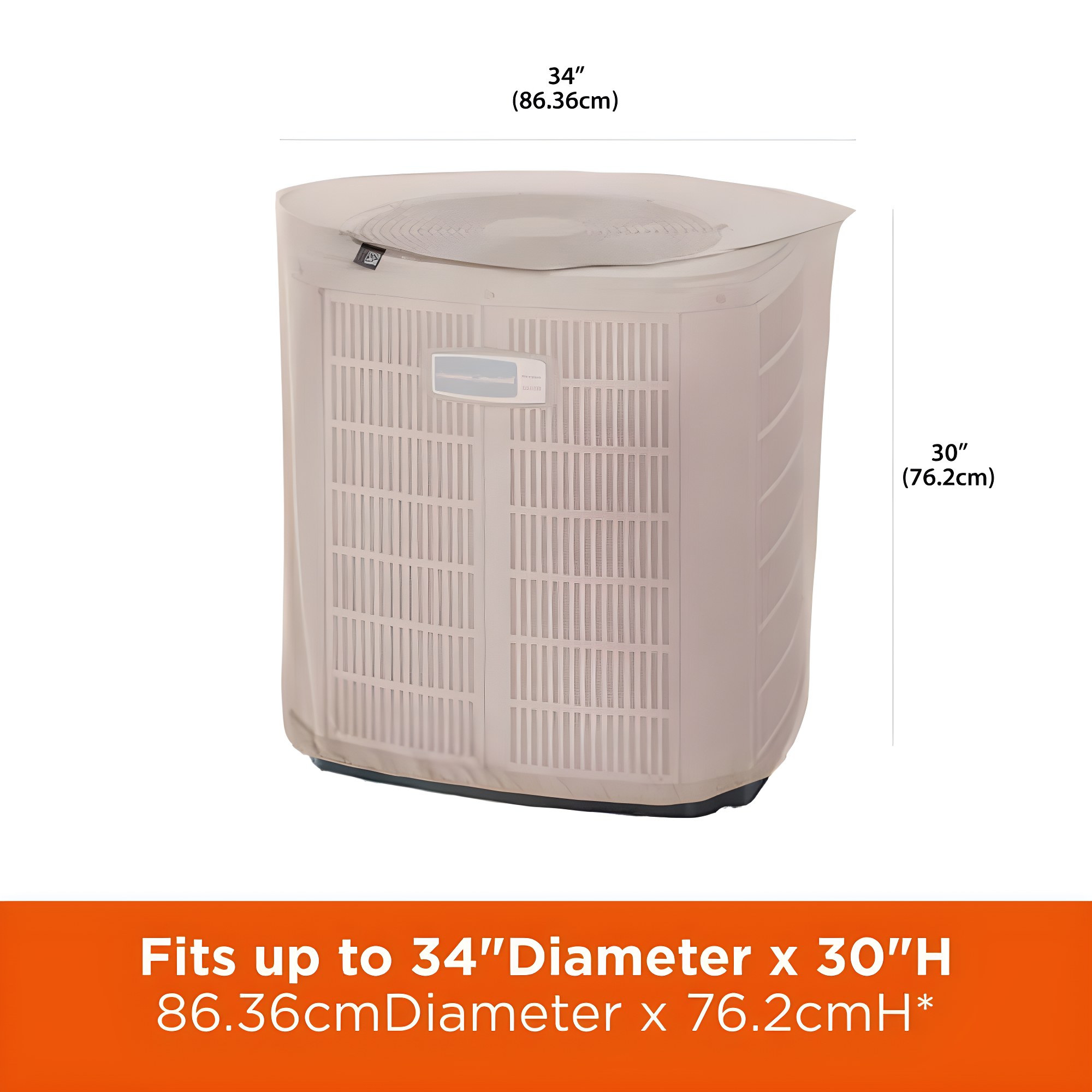 Modern Leisure Modern Leisure Chalet Round Air Conditioner Cover, 34" Diameter x 30"H, Beige